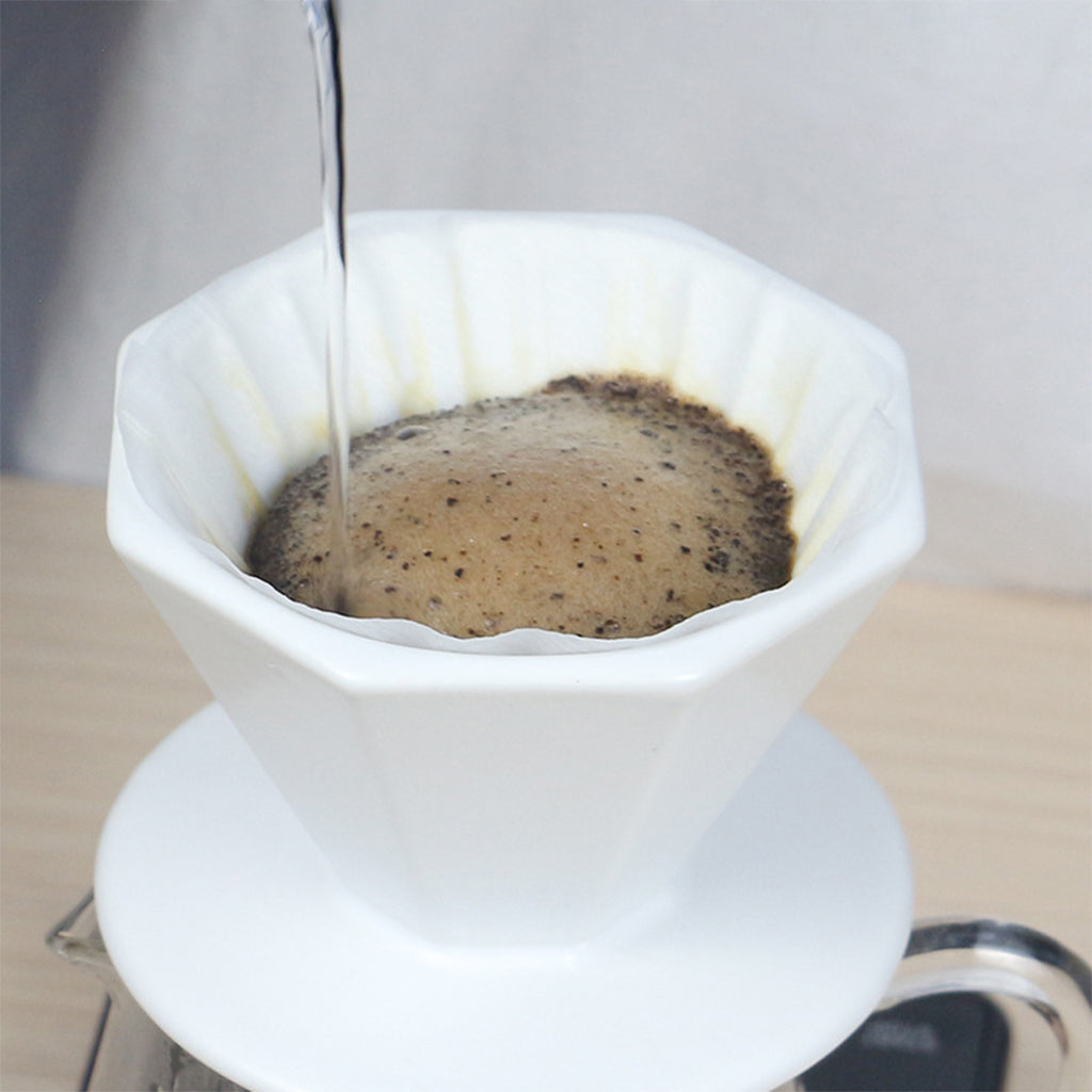 Ceramics Coffee Drip Filter Filter Cup Dripper Stand Cup Household White Small