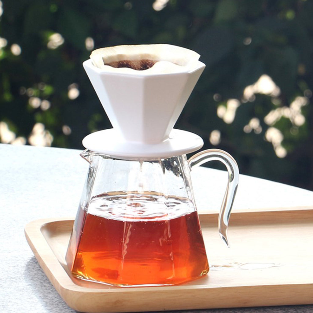 Ceramics Coffee Drip Filter Filter Cup Dripper Stand Cup Household White Small