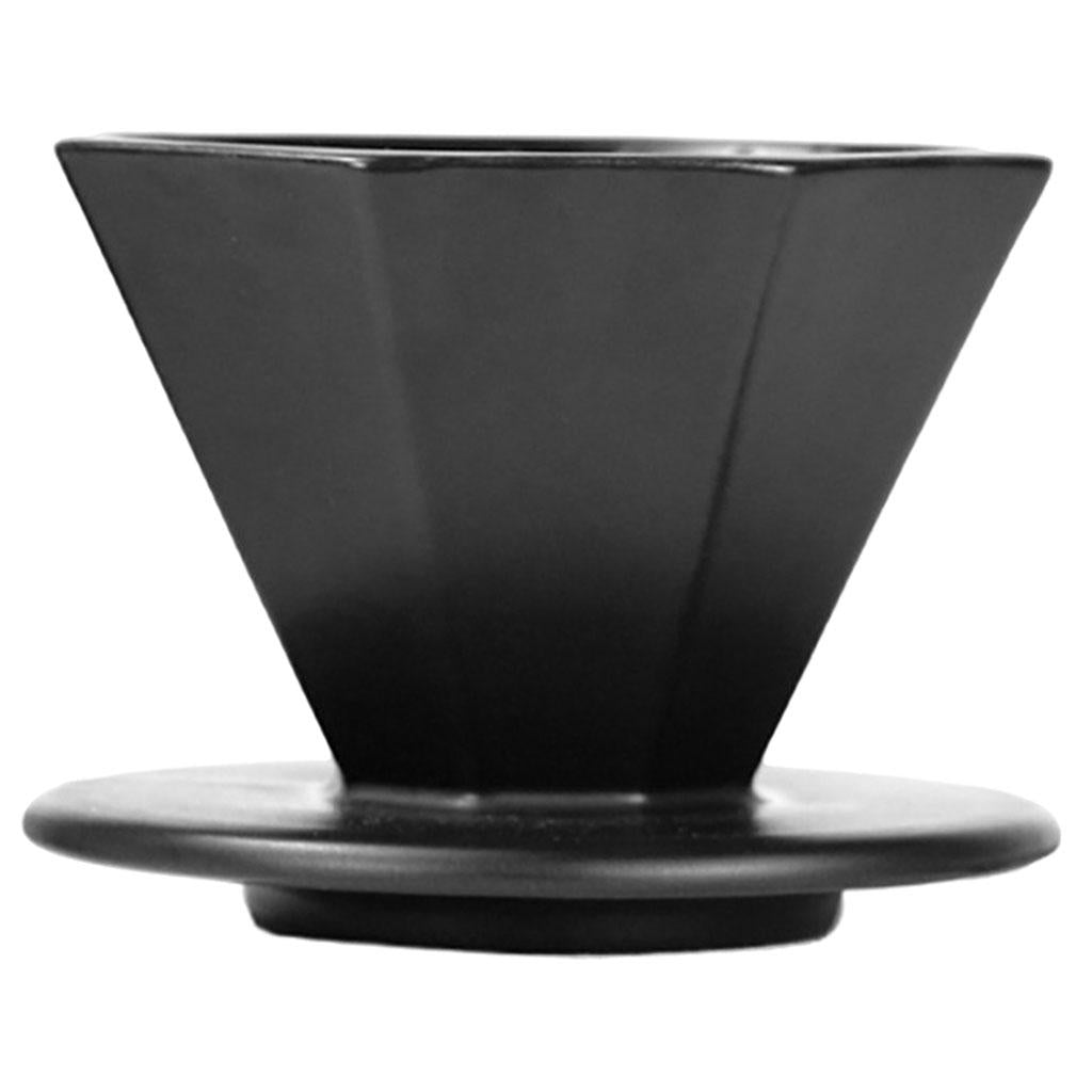 Ceramics Coffee Drip Filter Filter Cup Dripper Stand Cup Household Black Small