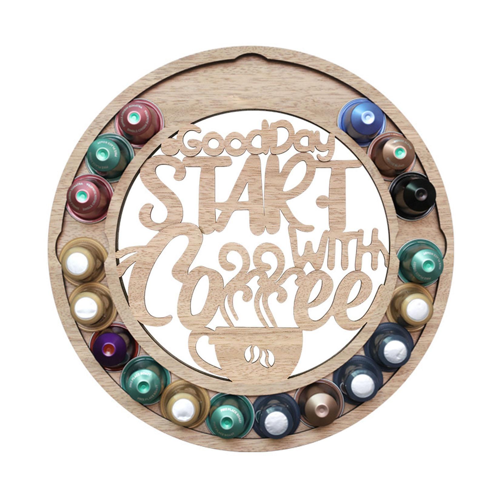 Coffee Pod Rack Wooden Storage Container Creative Gifts for Kitchen Start S