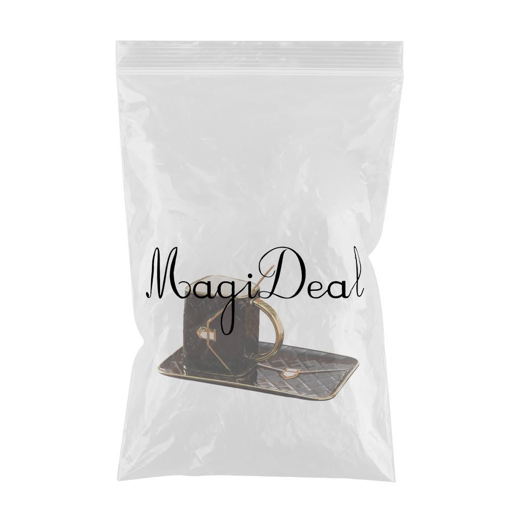 Bag Shape Coffee Cup Wear-Resistant Fine Porcelain Practical 310ml Kit Black