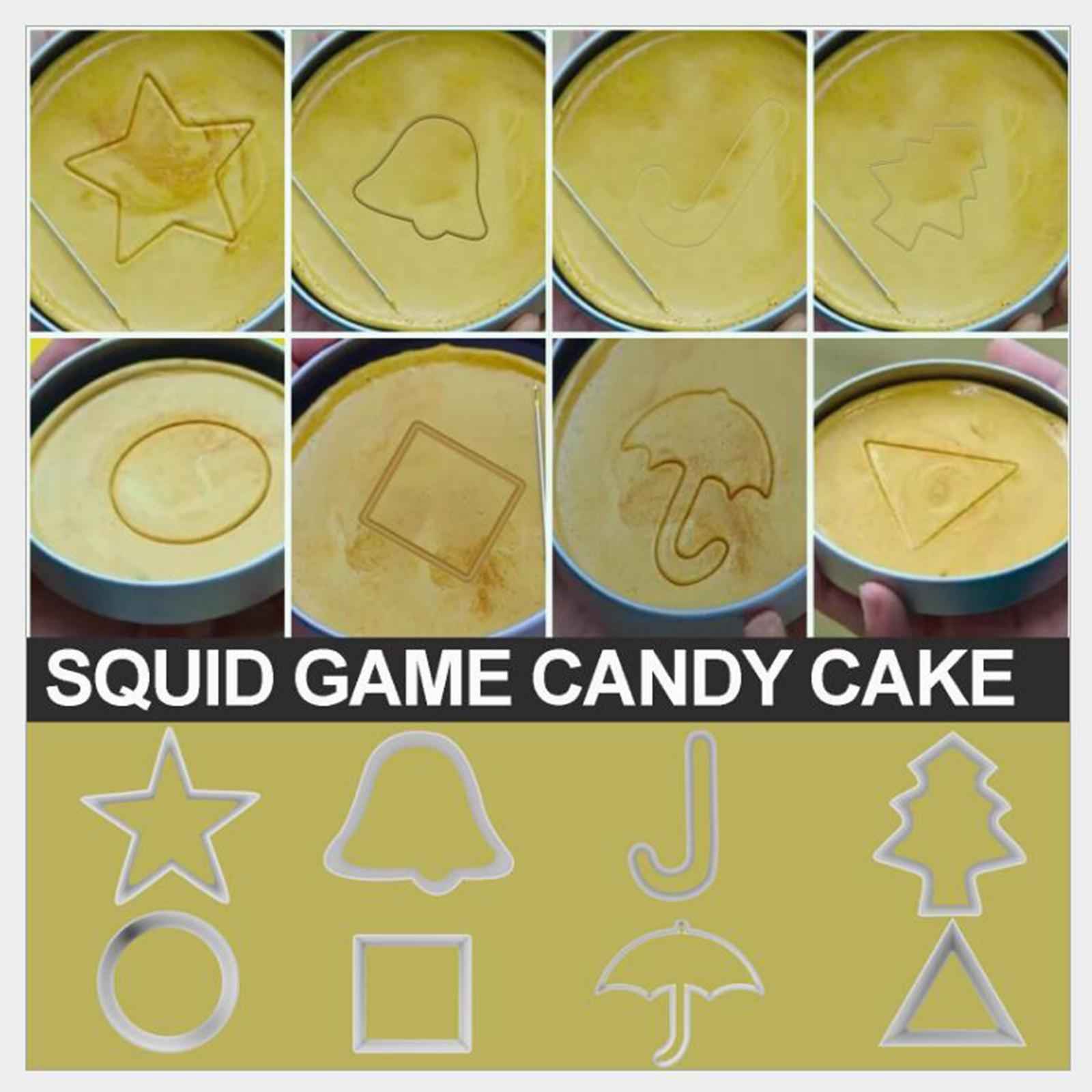 Squid Game Cookie Cutters Biscuit Cutters Tool Set Sugar Cake Mold Crutch