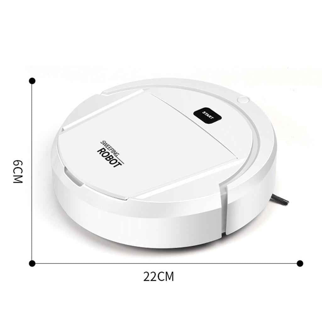 Robot Vacuum Cleaner Multifunctional Rechargeable Mini for Home Pet Hair White Lite