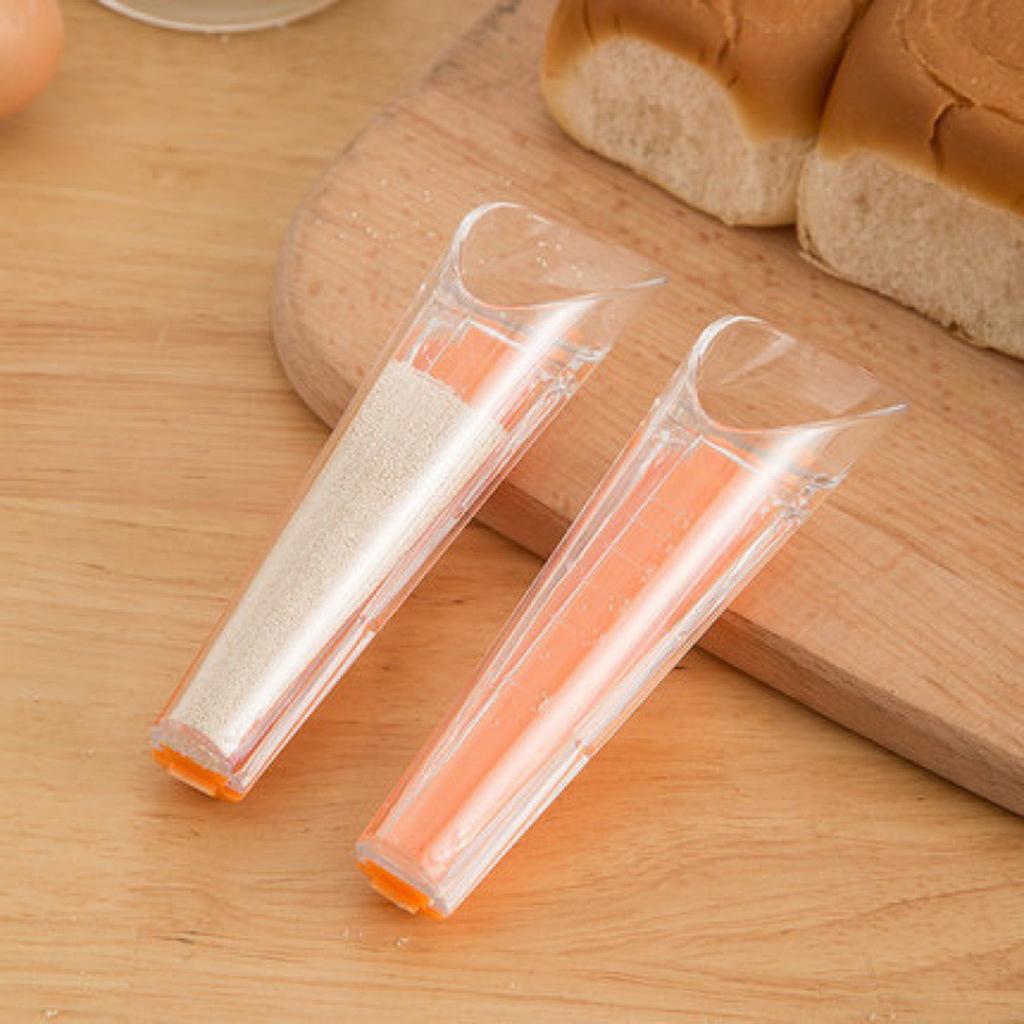 2x1-6G with Sealing Clip ARC Port Plastic Yeast Measuring Cup for Baker Baking