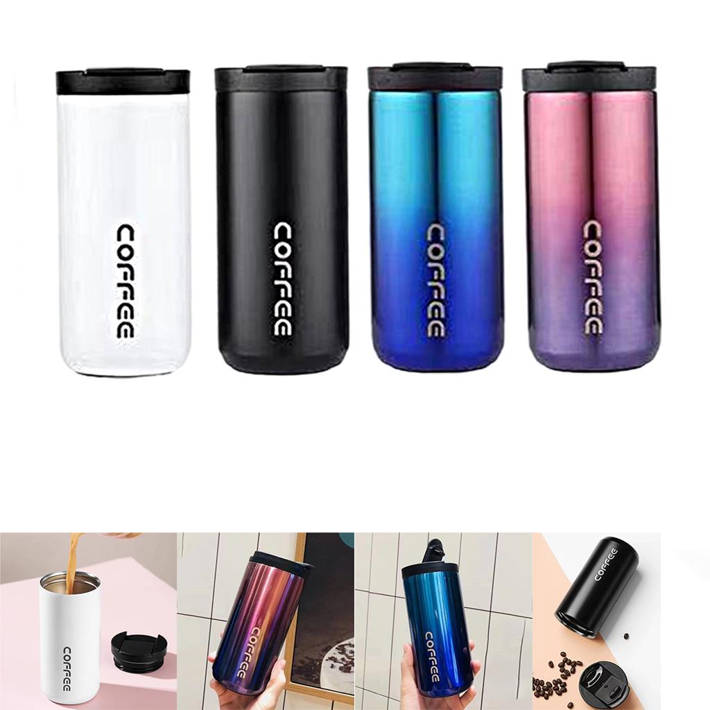 Coffee Mug Hot and Cold Drinks Leak-proof Vacuum Traveling Mug Reusable white