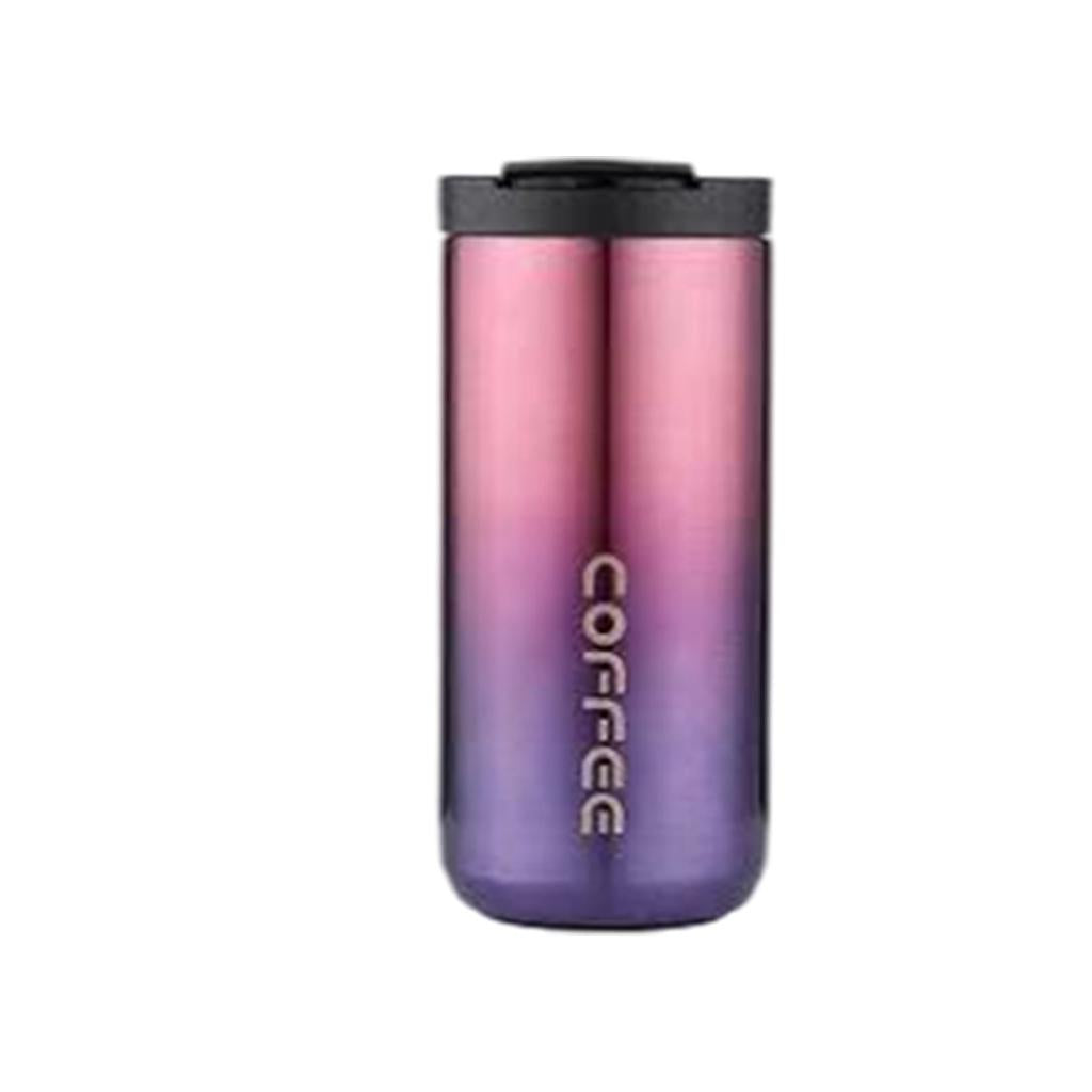 Coffee Mug Hot and Cold Drinks Leak-proof Vacuum Traveling Mug Reusable Gradient purple