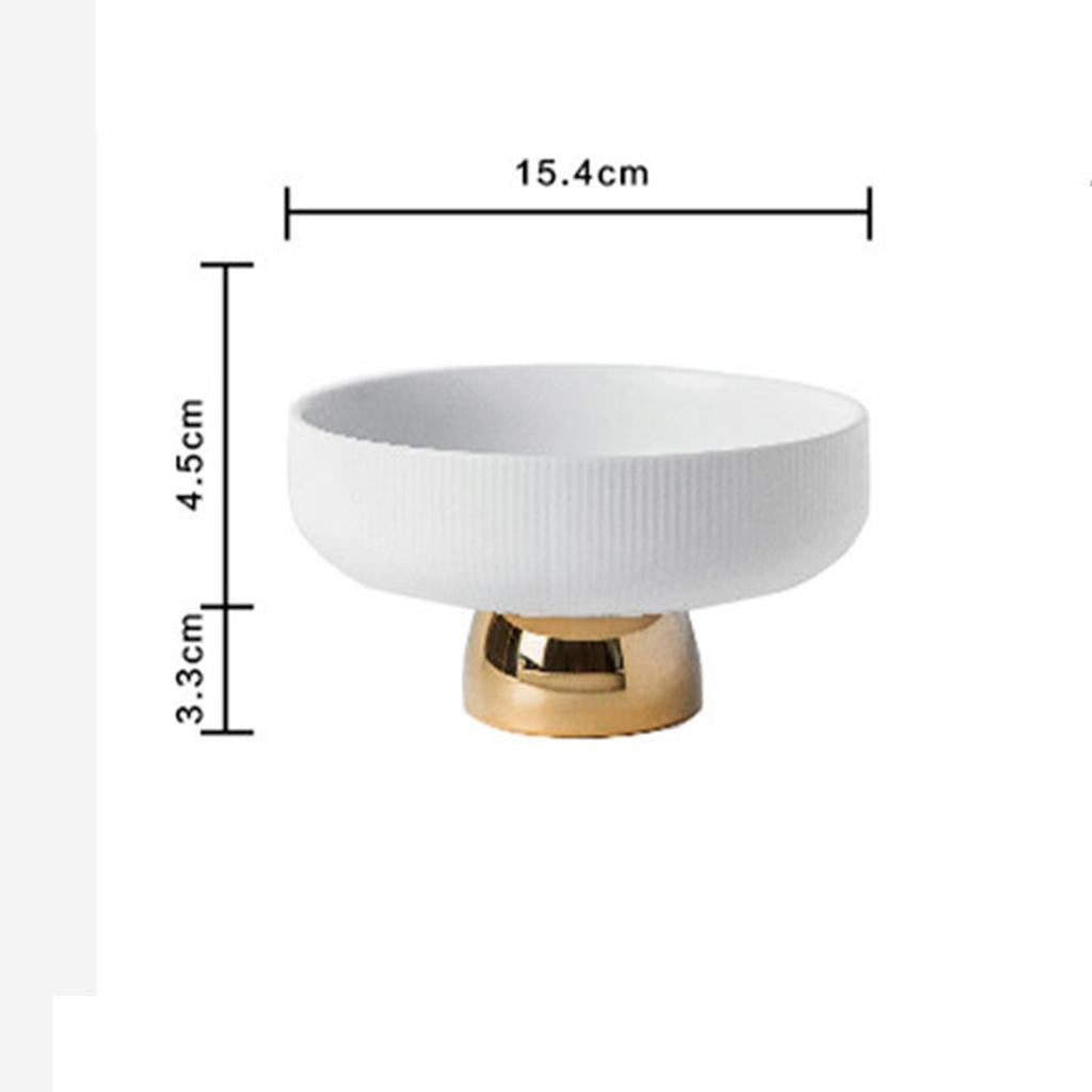 Ceramic Fruit Plate Round Display Reusable Stand for Countertop Buffet Cake 6 inch