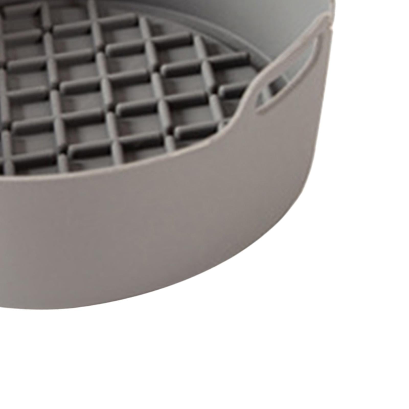 AirFryer Silicone Pot Multifunctional Air Fryers Oven Accessories Gray Round