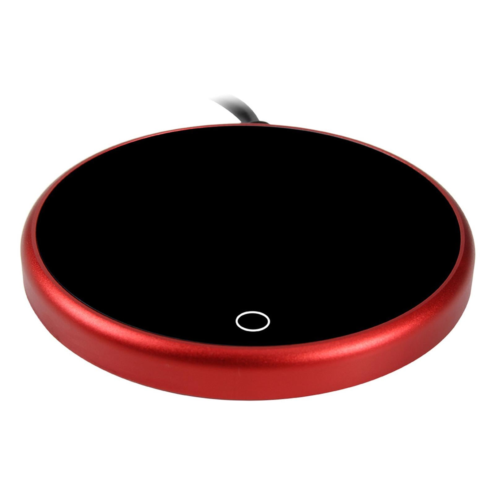 Coffee Mug Warmer Heater Coaster 15W Cushion Auto Shut Off Plate for Home red