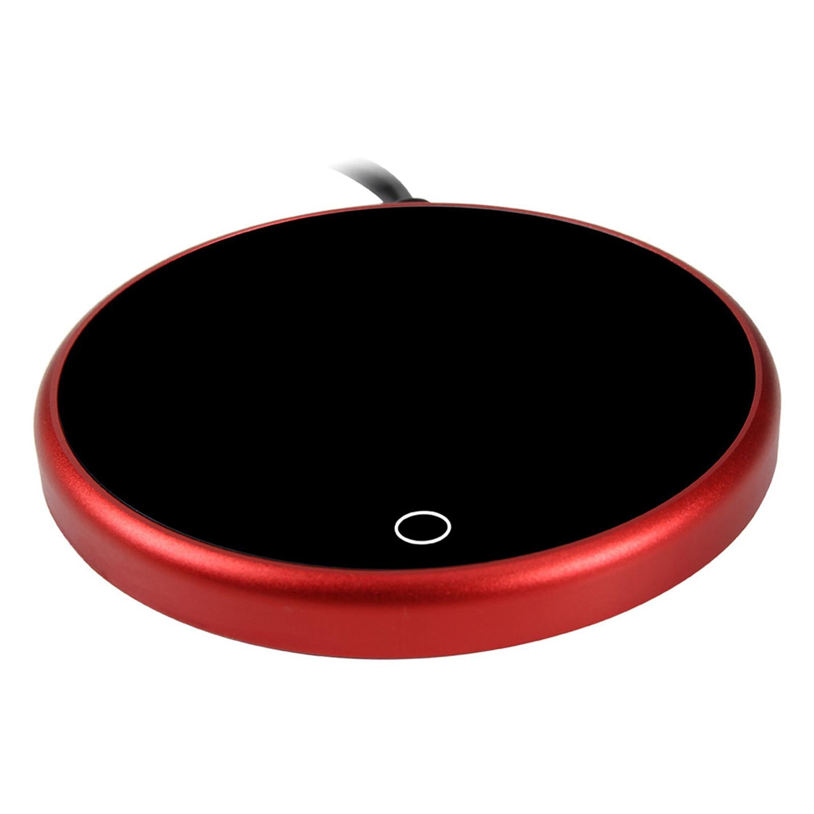 Coffee Mug Warmer Heater Coaster 15W Cushion Auto Shut Off Plate for Home red