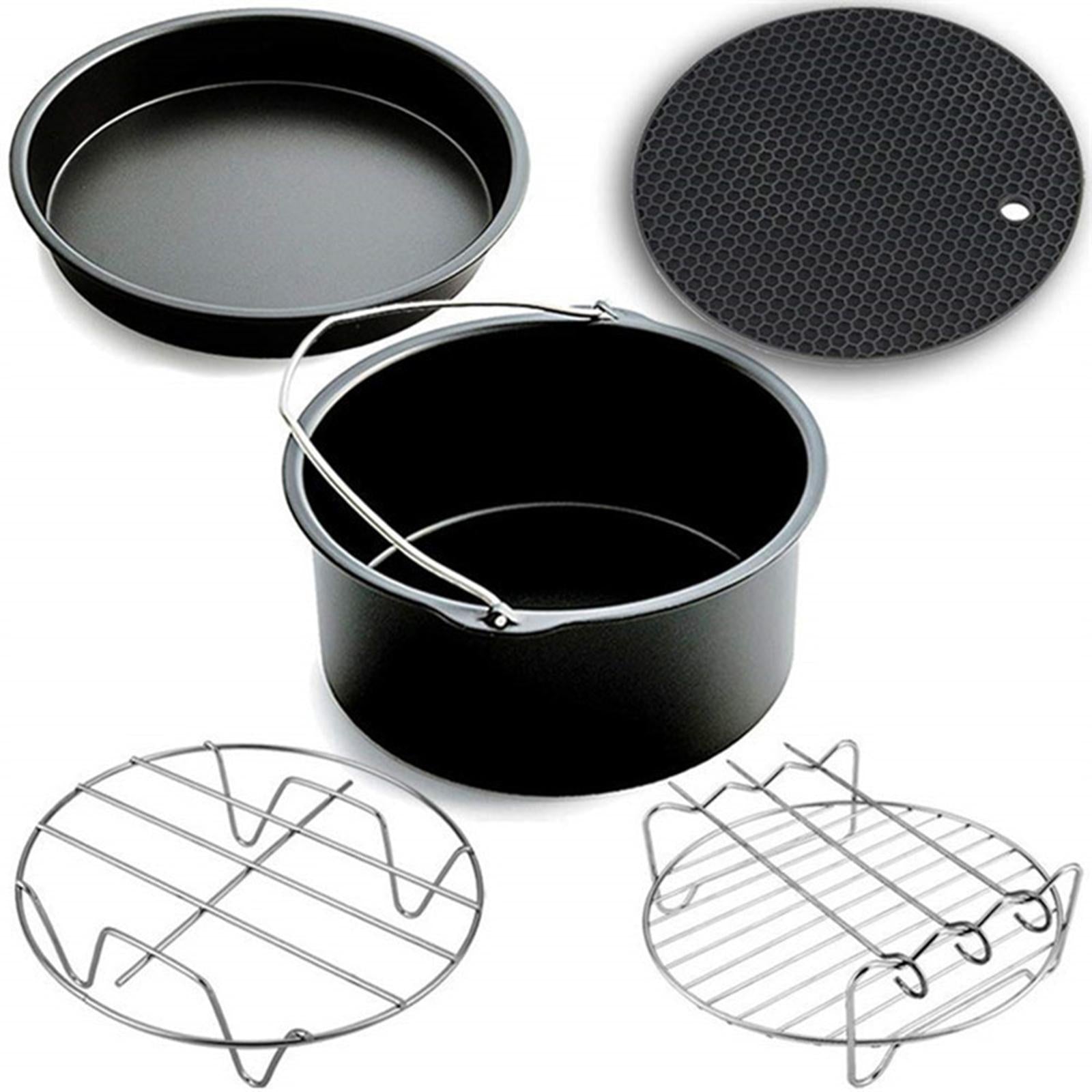 Carbon Steel Air Fryer Accessories Cake Basket Bread Rack for Home BBQ 9inch