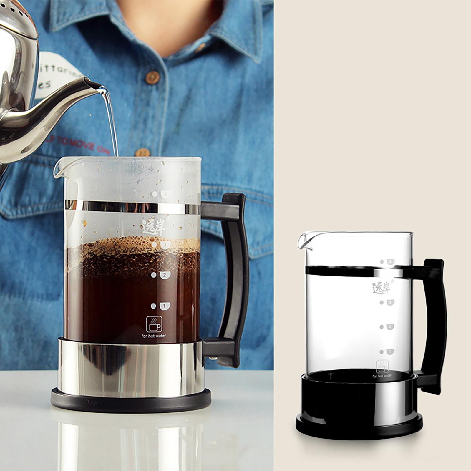 Coffee Maker Plunger Heat Resistant Borosilicate Glass for Loose Tea 600ml