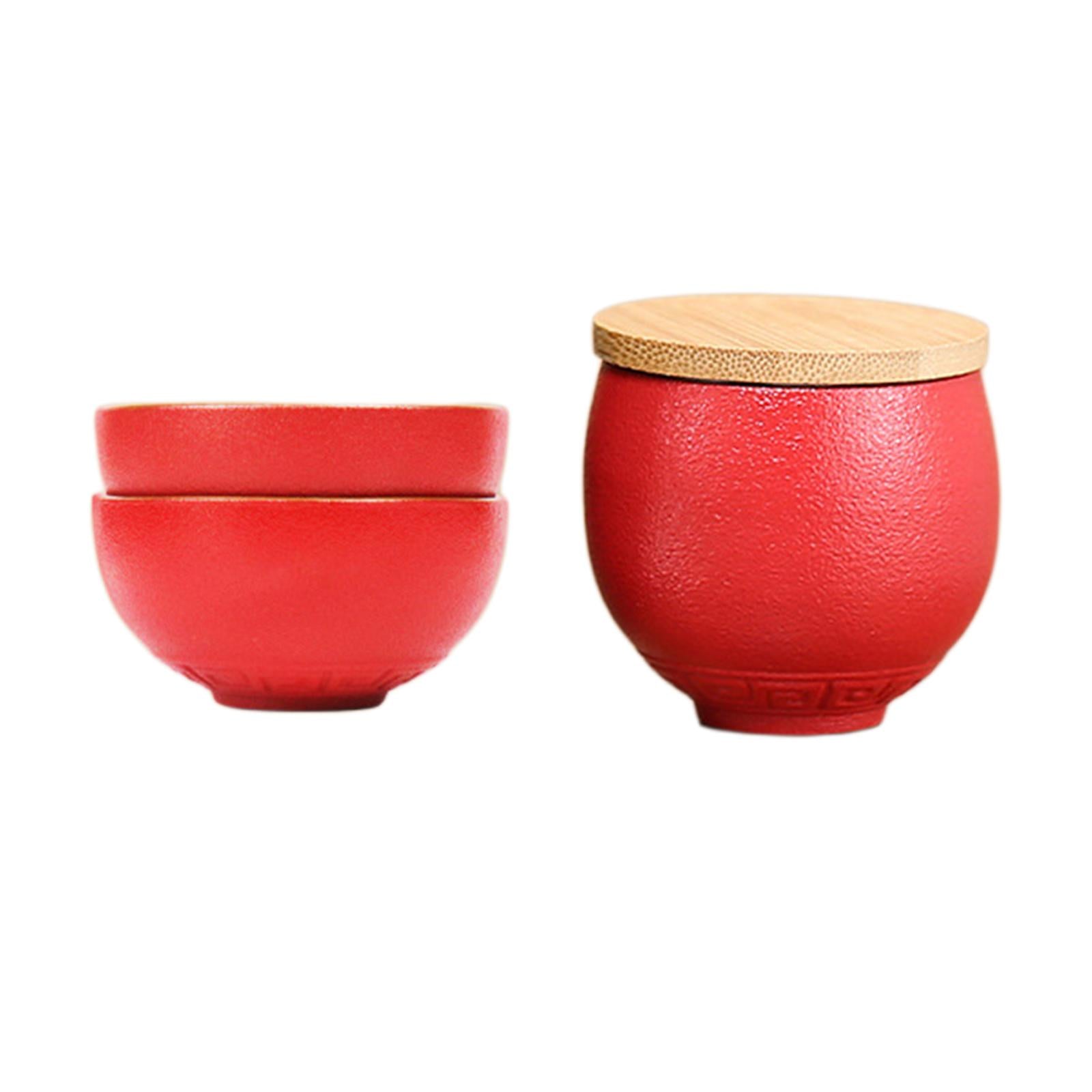 Chinese Portable Tea Set Pottery Tea Pot Tea Cups For Travel Ceramic Pot Package C