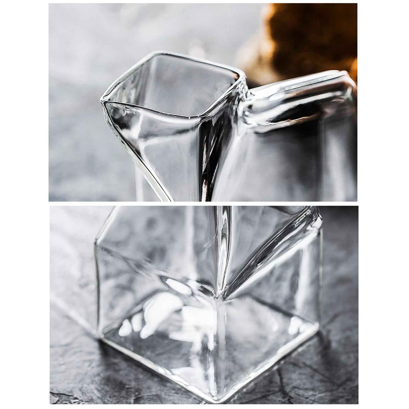 Glass Milk Carton Milk Box Coffee Mug Juice Beverages for Home Children