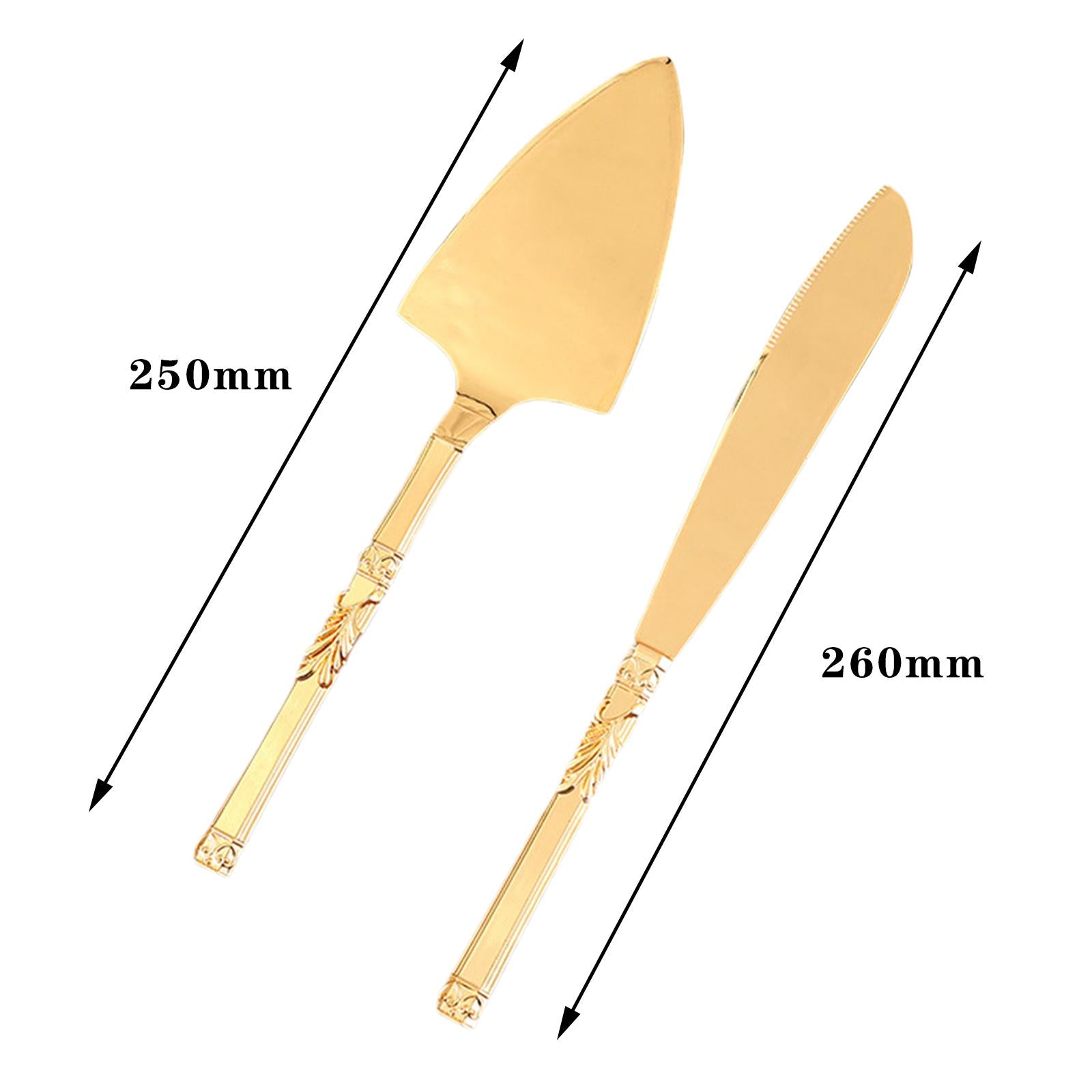 Cake Serving Set Pastry Server Set Baking Tools for Wedding Party Gold B