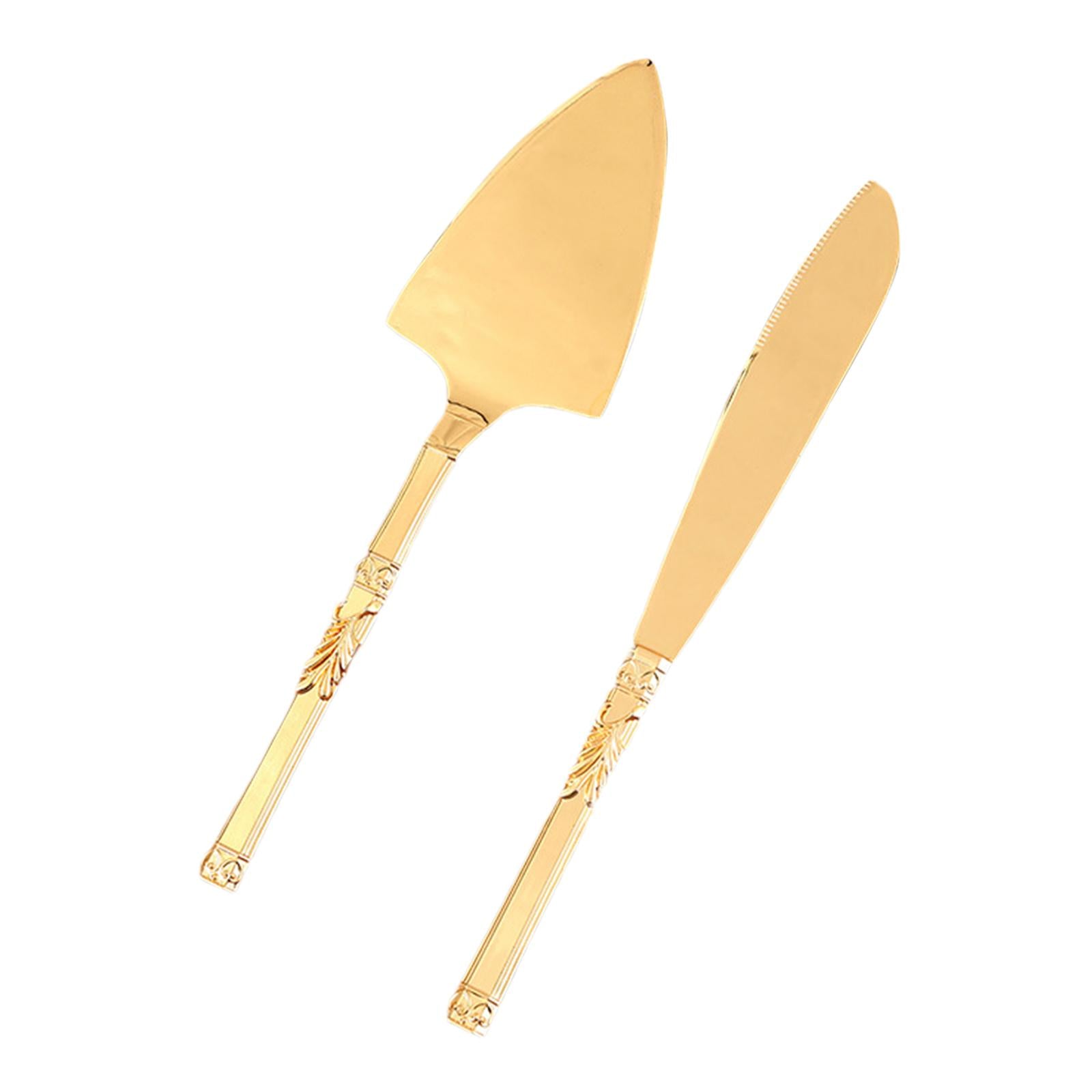 Cake Serving Set Pastry Server Set Baking Tools for Wedding Party Gold B