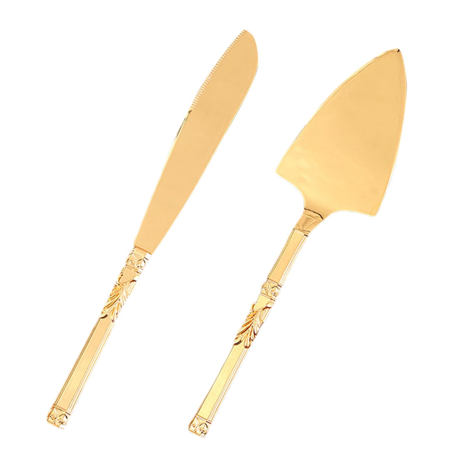 Cake Serving Set Pastry Server Set Baking Tools for Wedding Party Gold B