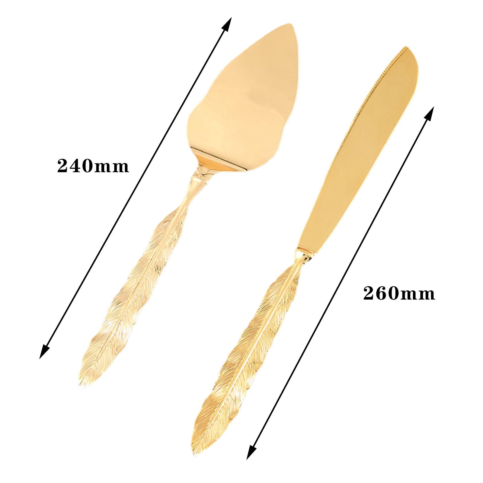 Cake Serving Set Pastry Server Set Baking Tools for Wedding Party Gold D
