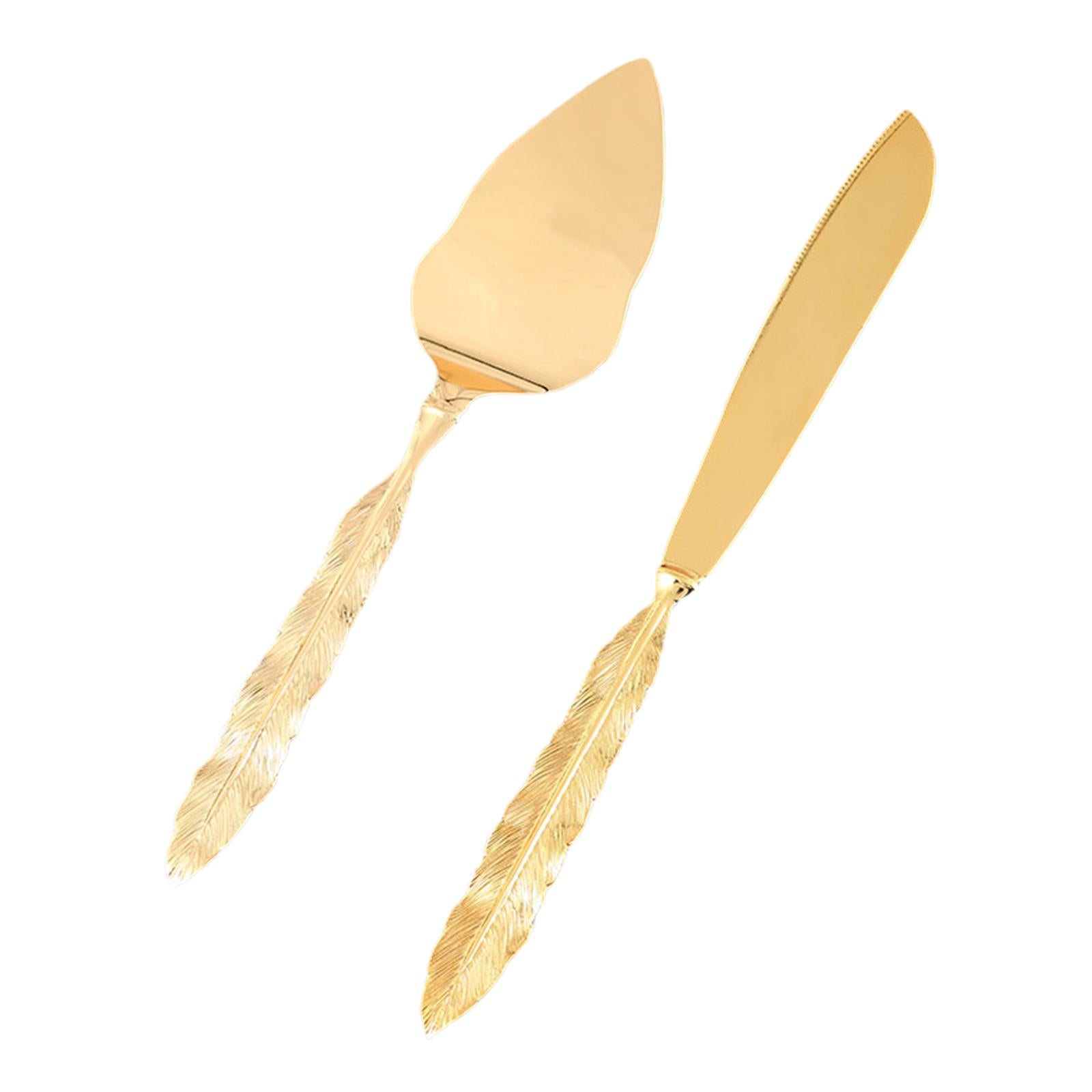 Cake Serving Set Pastry Server Set Baking Tools for Wedding Party Gold D