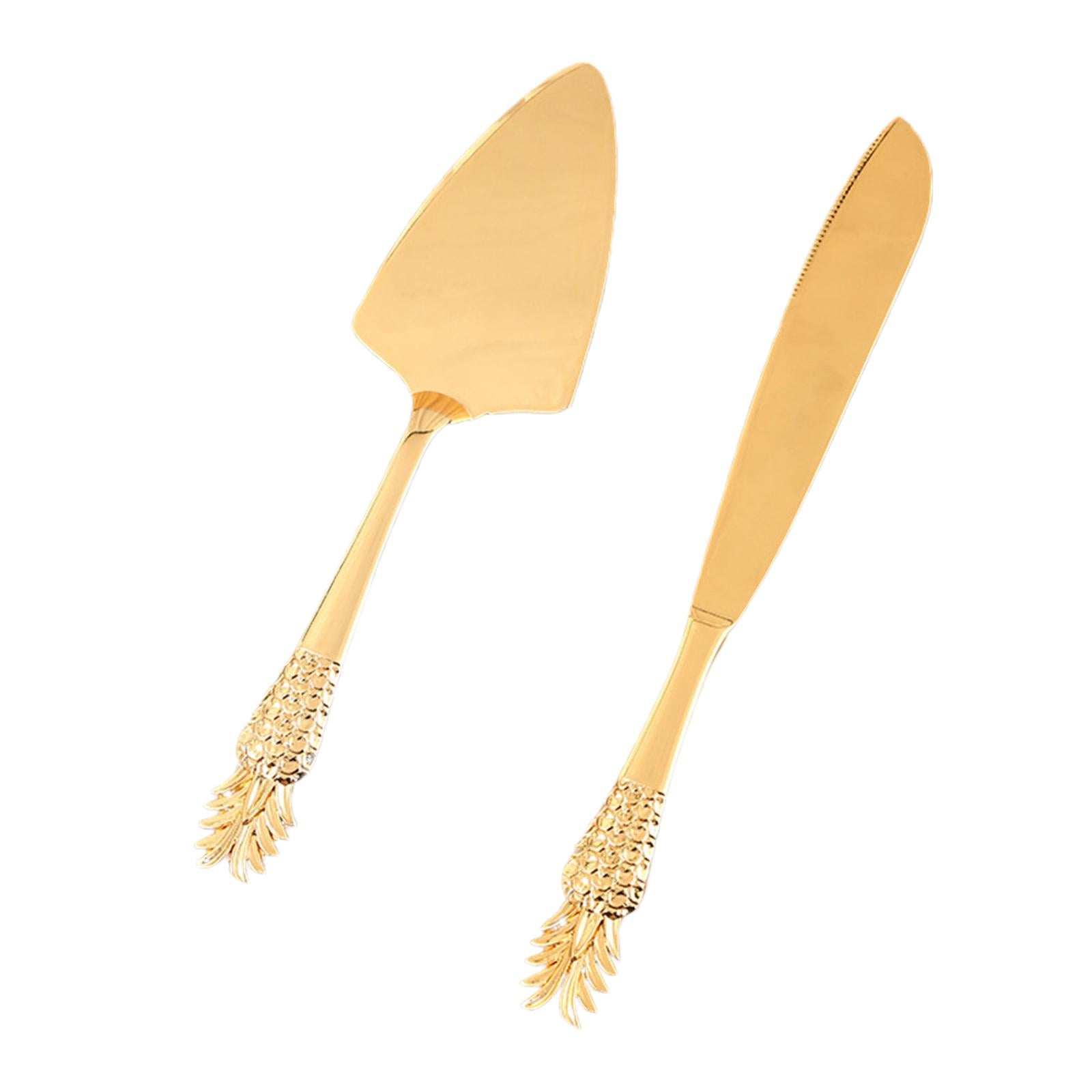 Cake Serving Set Pastry Server Set Baking Tools for Wedding Party Gold E