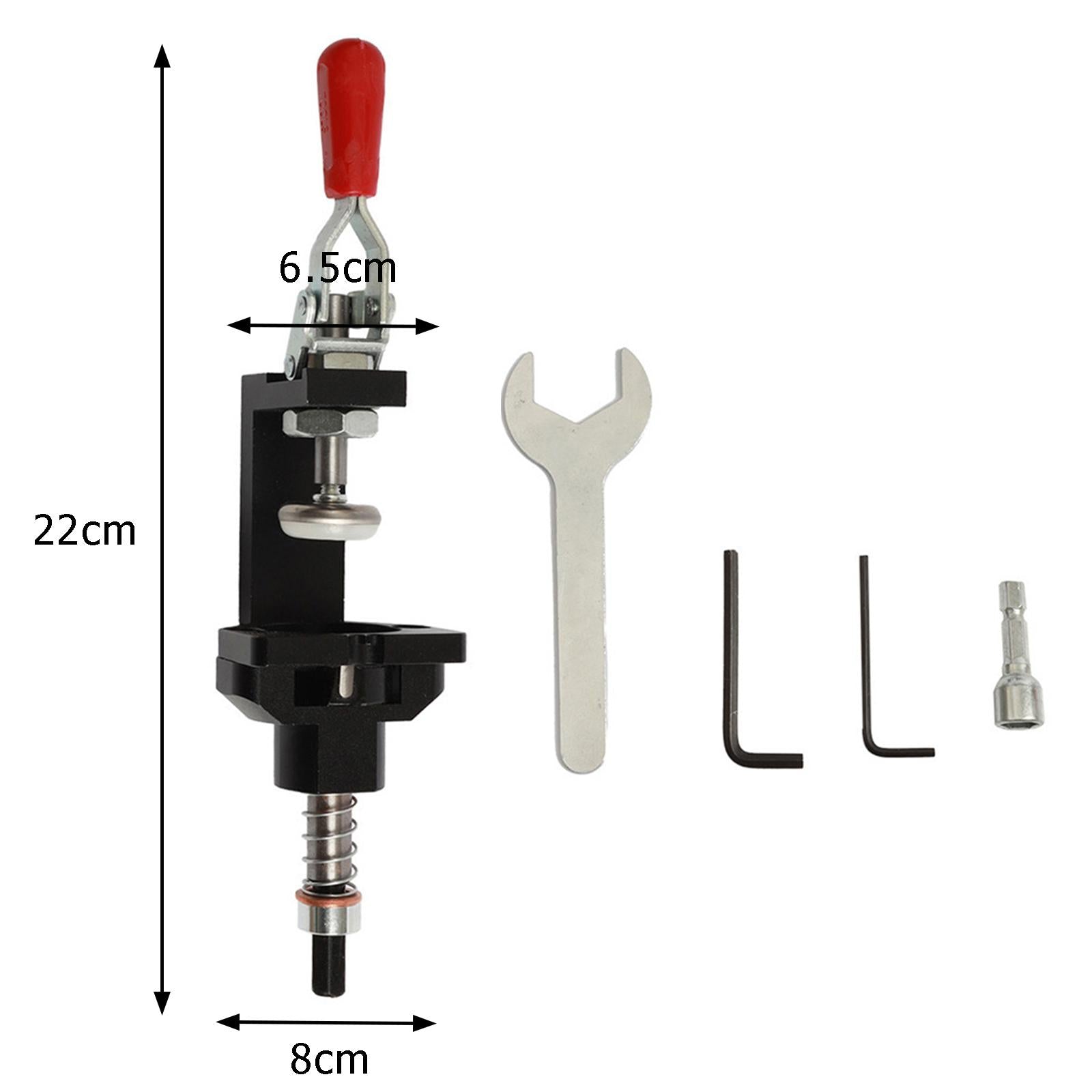 Aluminum Alloy 35mm Hinge Boring Jig Drilling for Drawer Kitchen Cupboard Black