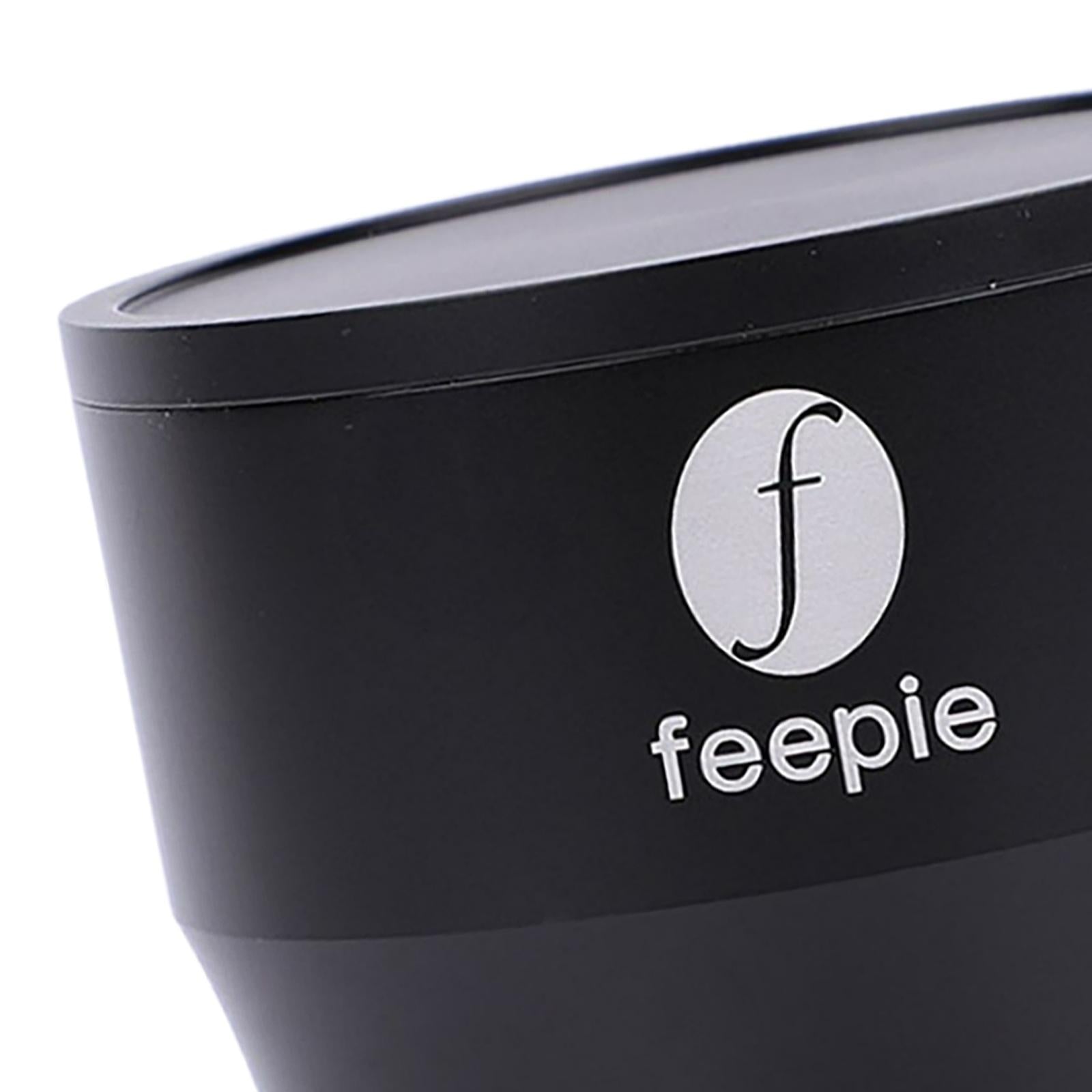 Coffee Powder Picker Magnetic Aluminum Alloy Feeding Cup for Grinder 51/58mm Black