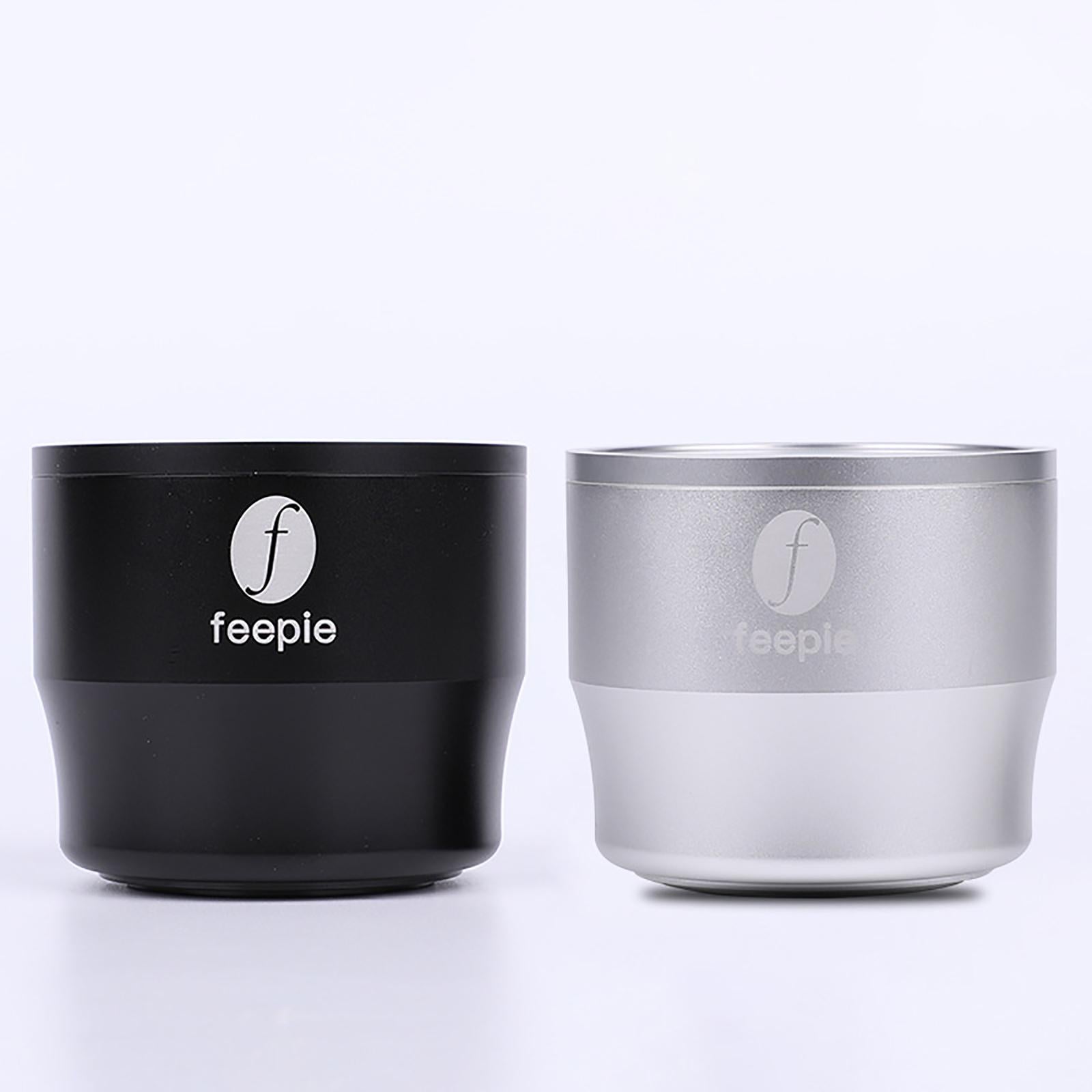 Coffee Powder Picker Magnetic Aluminum Alloy Feeding Cup for Grinder 51/58mm Black