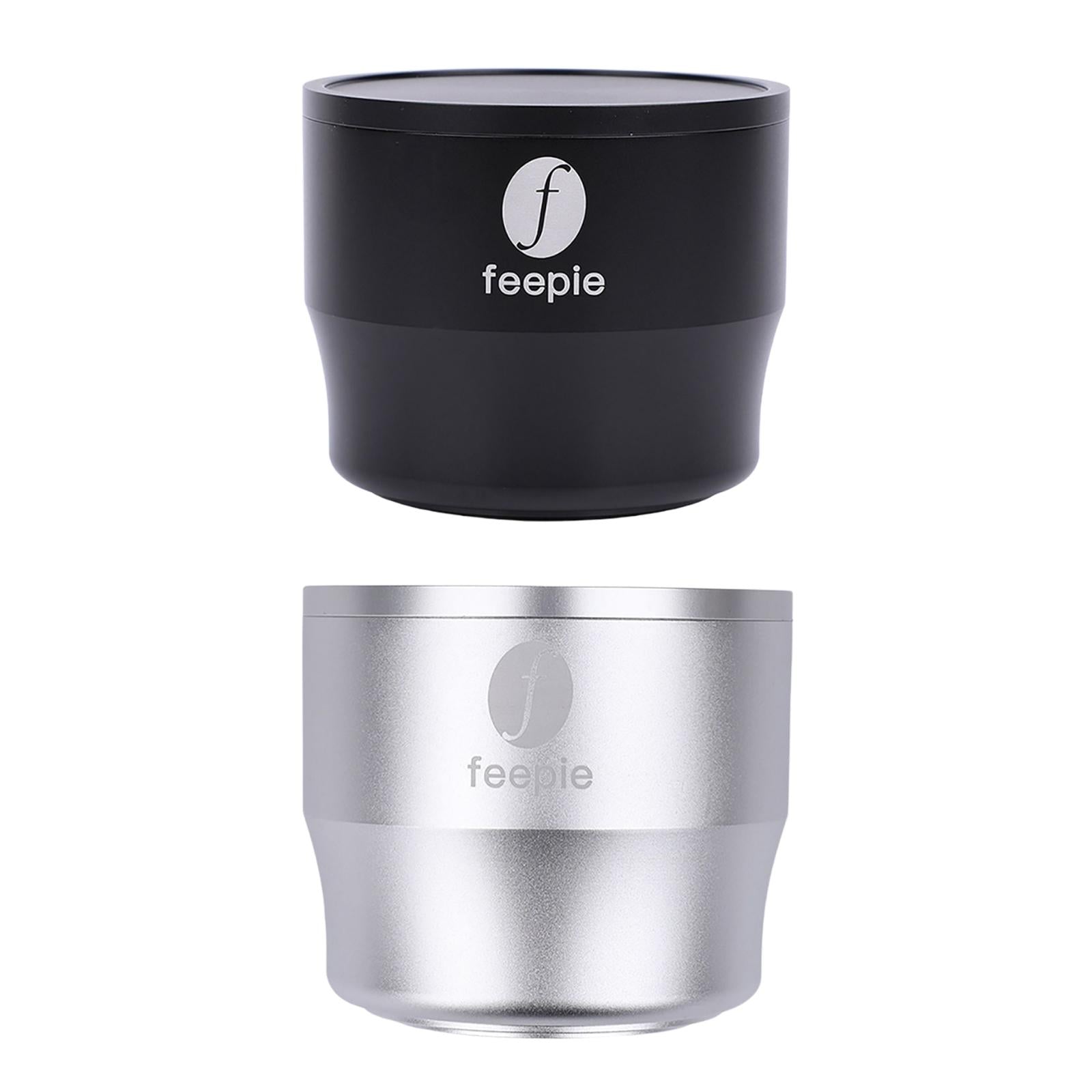 Coffee Powder Picker Magnetic Aluminum Alloy Feeding Cup for Grinder 51/58mm Black