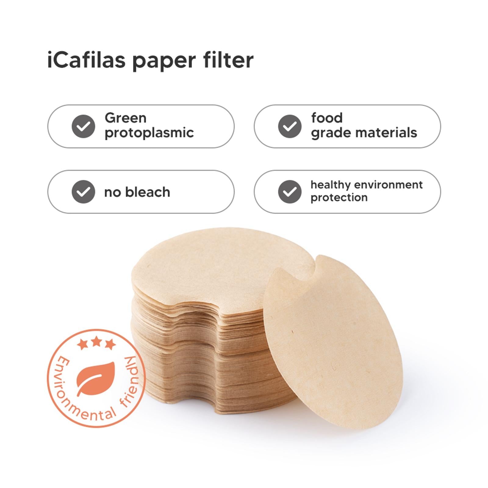 100 Pieces Coffee Filters Paper for Bosch Capsule for Cafe Office Home