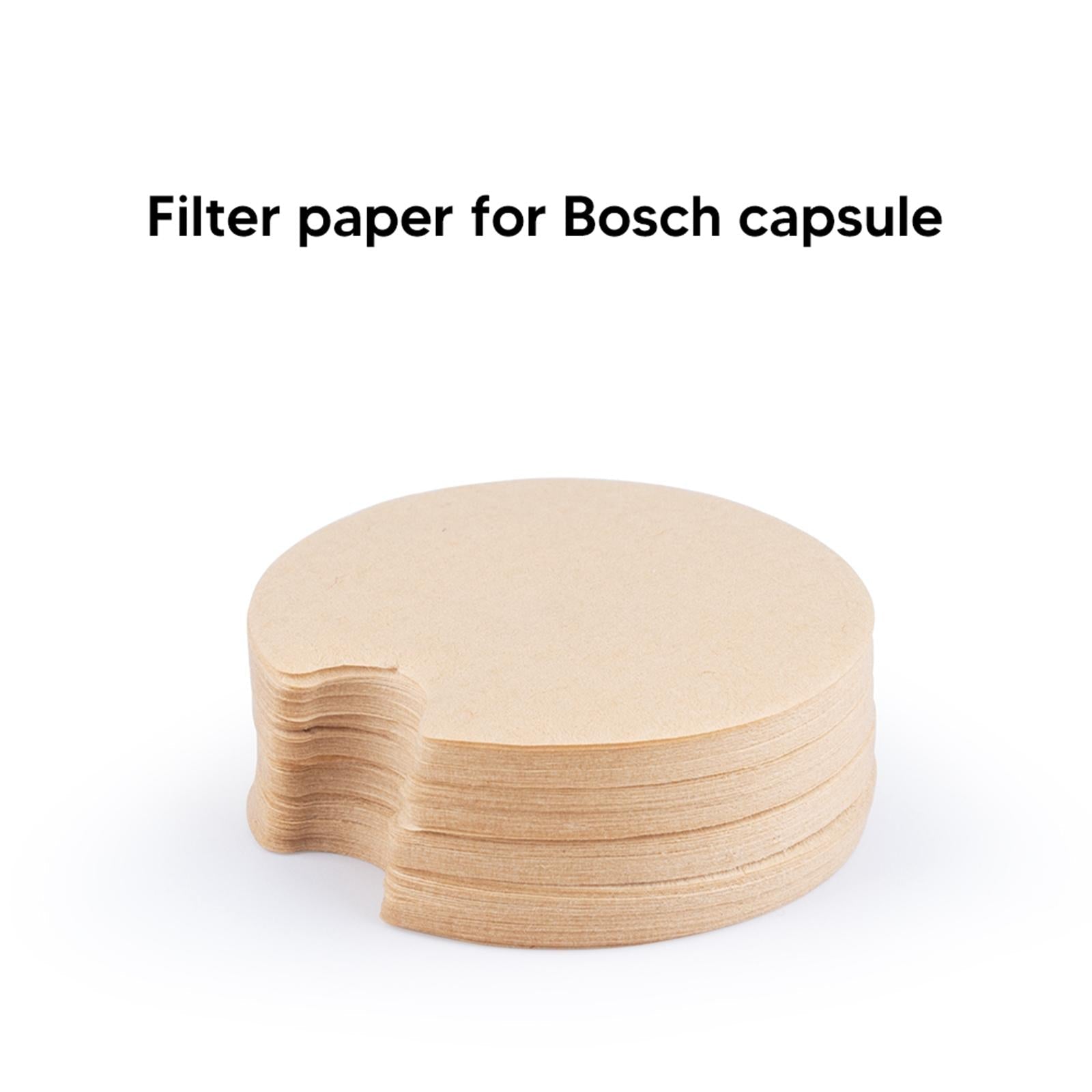 100 Pieces Coffee Filters Paper for Bosch Capsule for Cafe Office Home