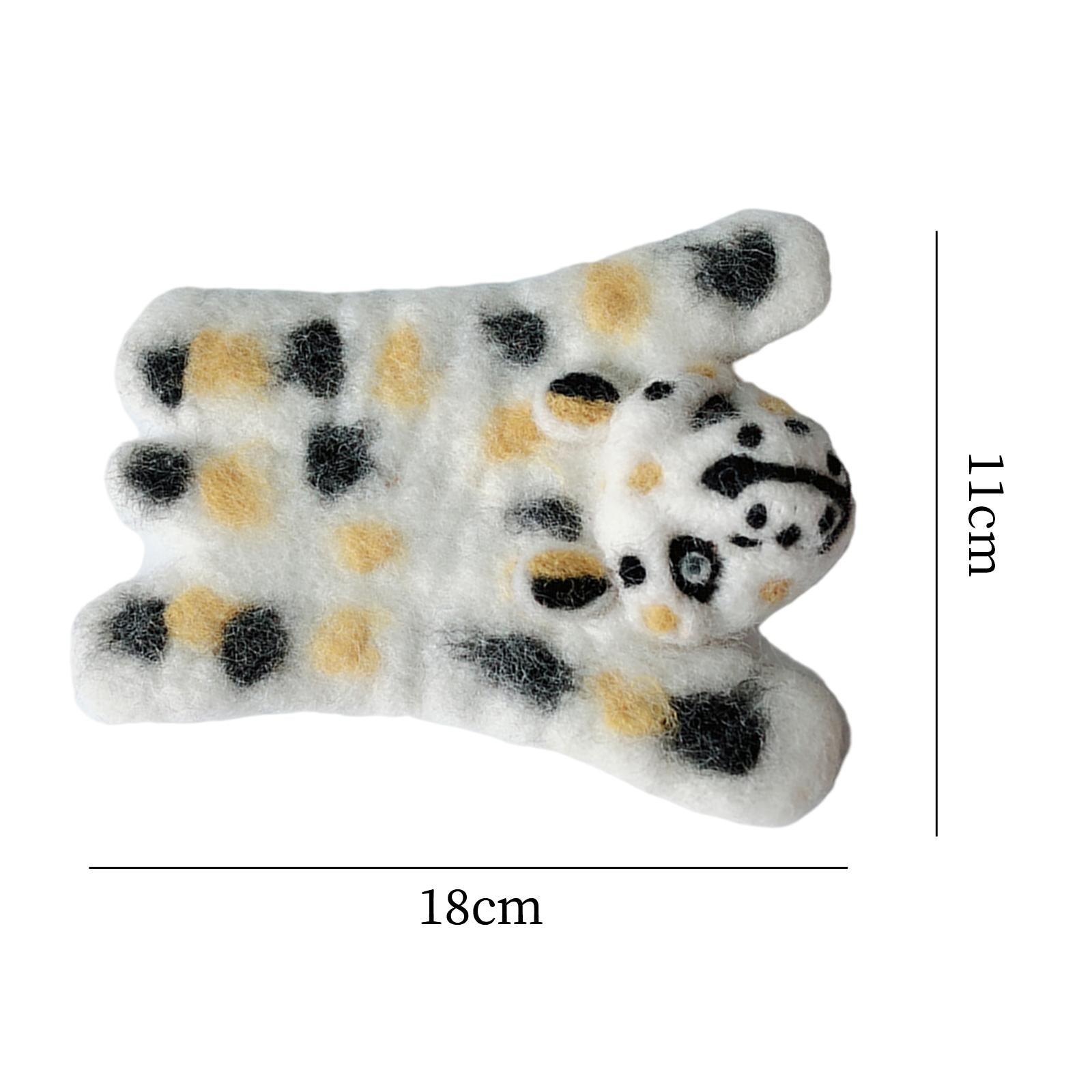 Animal Wool Felt Coaster Table Mat for Desktop Hot Coca Decoration Sloted Tiger