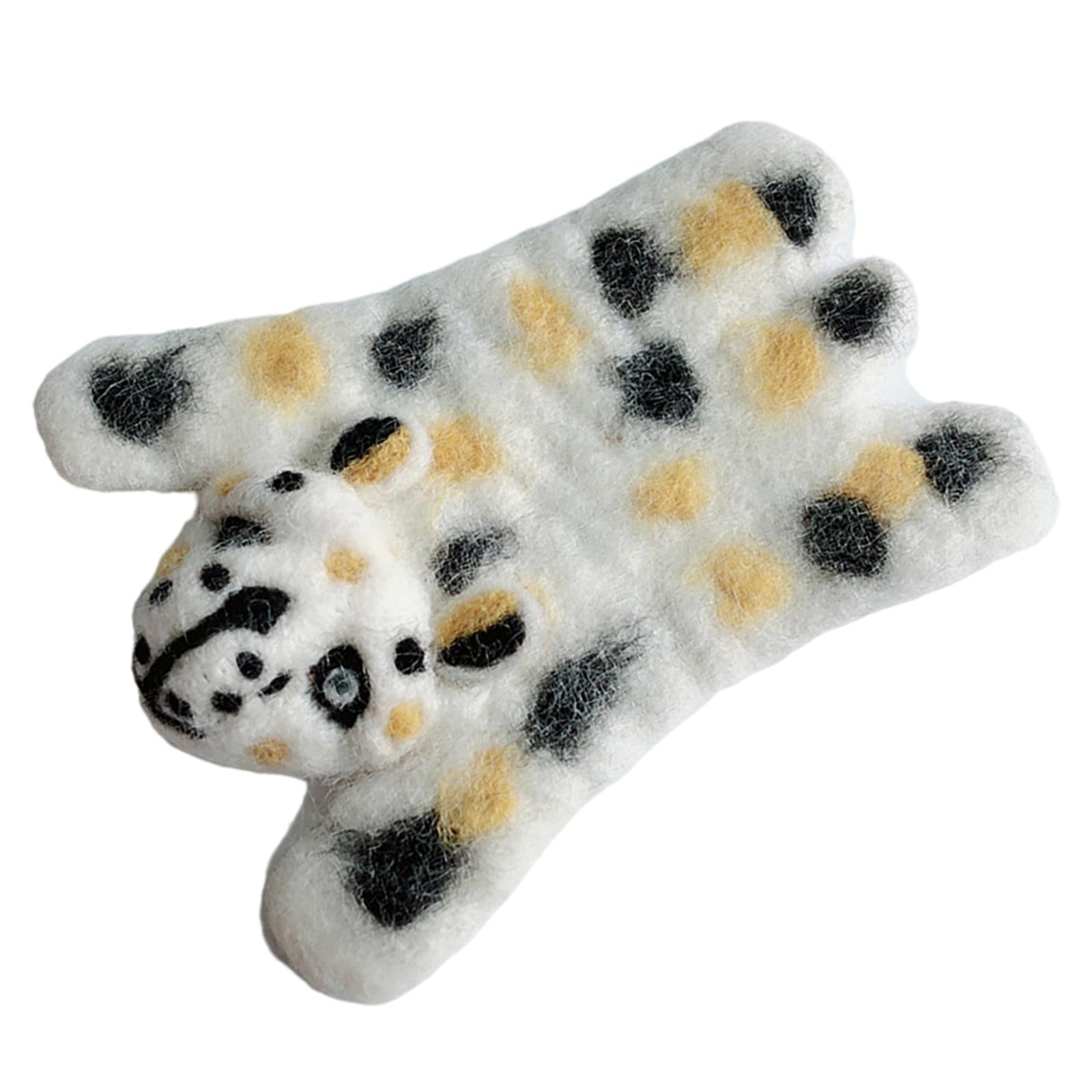 Animal Wool Felt Coaster Table Mat for Desktop Hot Coca Decoration Sloted Tiger