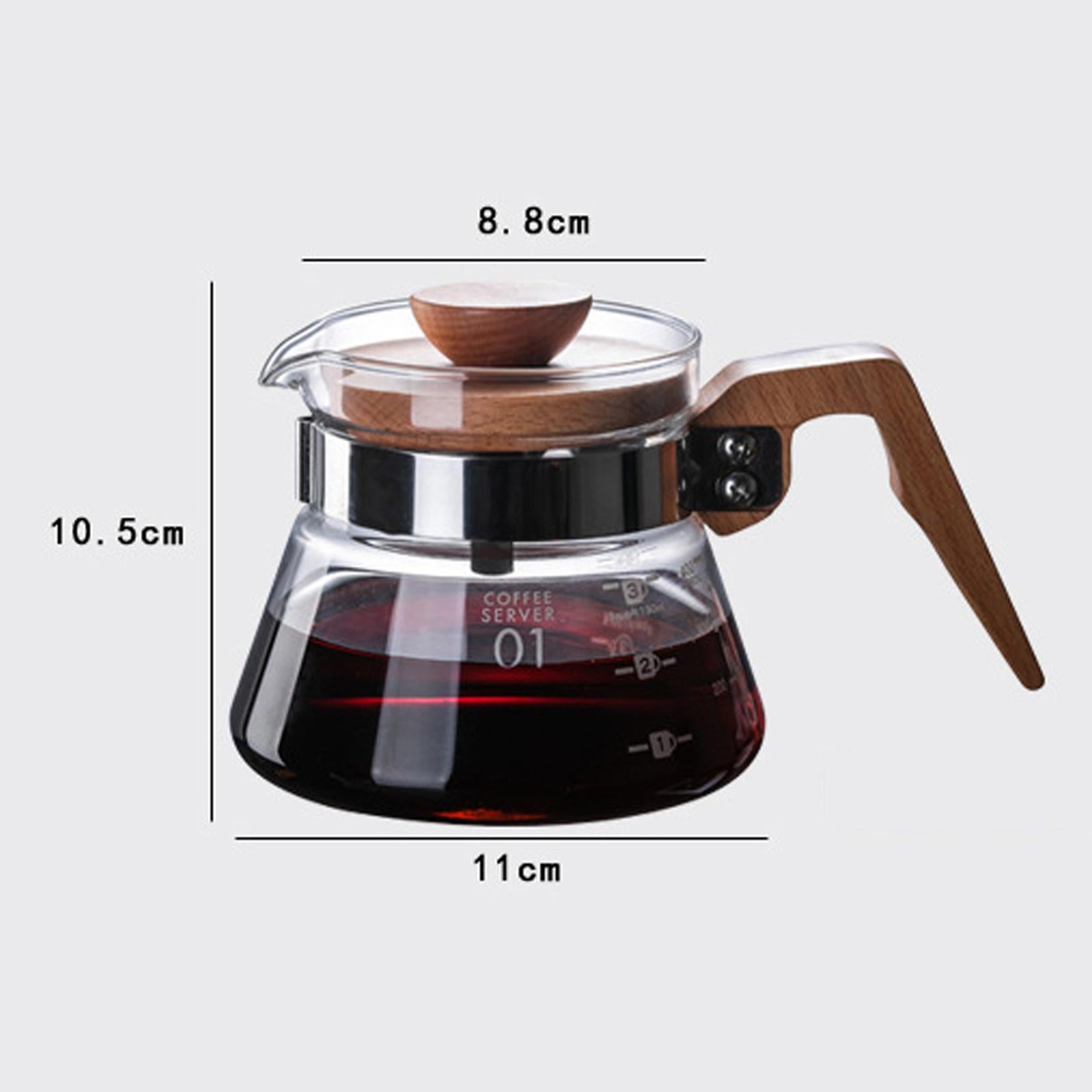 Clear Coffee Pot High Borosilicate Glass Reusable for Barista Kitchen 400ml
