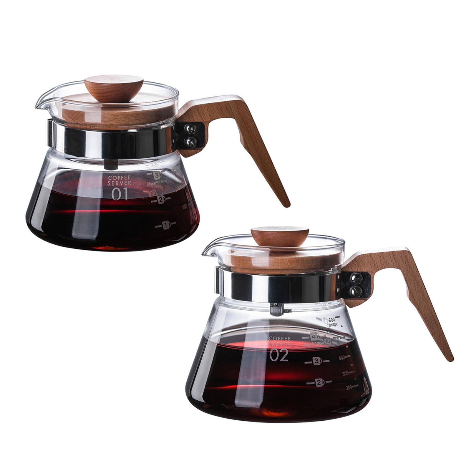 Clear Coffee Pot High Borosilicate Glass Reusable for Barista Kitchen 400ml