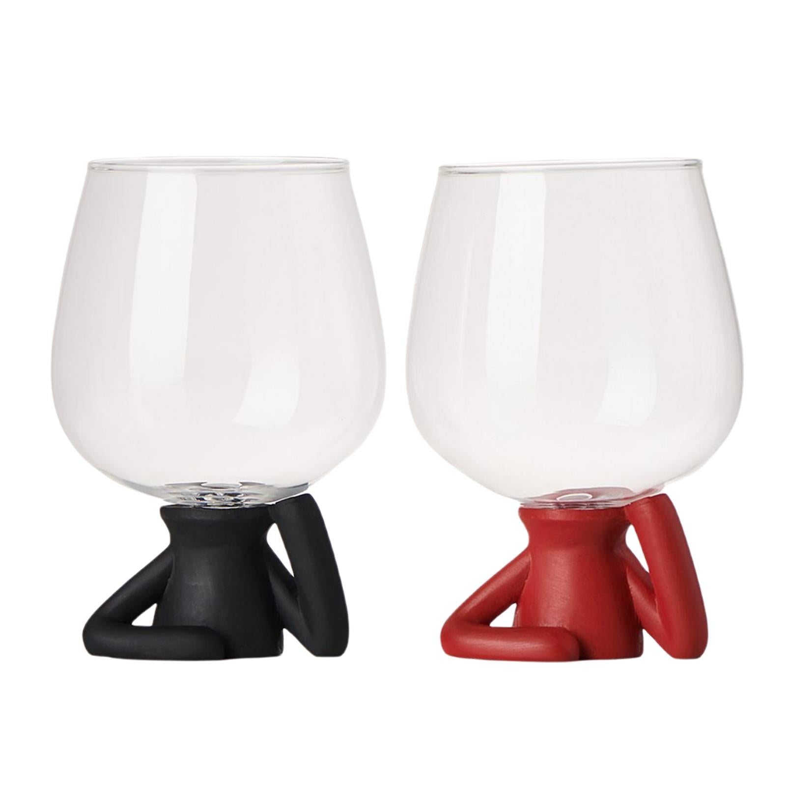 Clear Wine Glass Topper Wine Stopper Cup for Anniversary Gifts Black Base