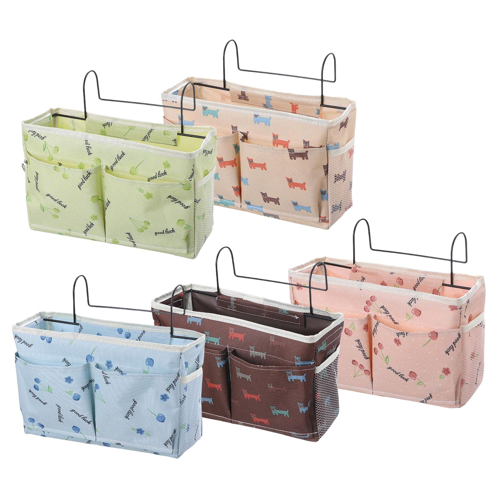 Bedside Caddy Pocket Storage Bag Bunk Bed Storage Organizer Green Cherry