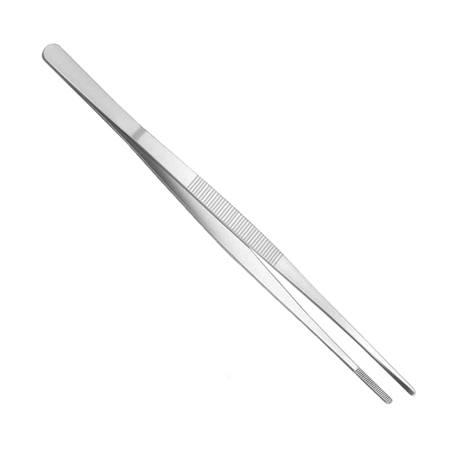 2xStainless Steel BBQ Food Tongs BBQ Tweezer BBQ Clamp for Barbecue Cooking