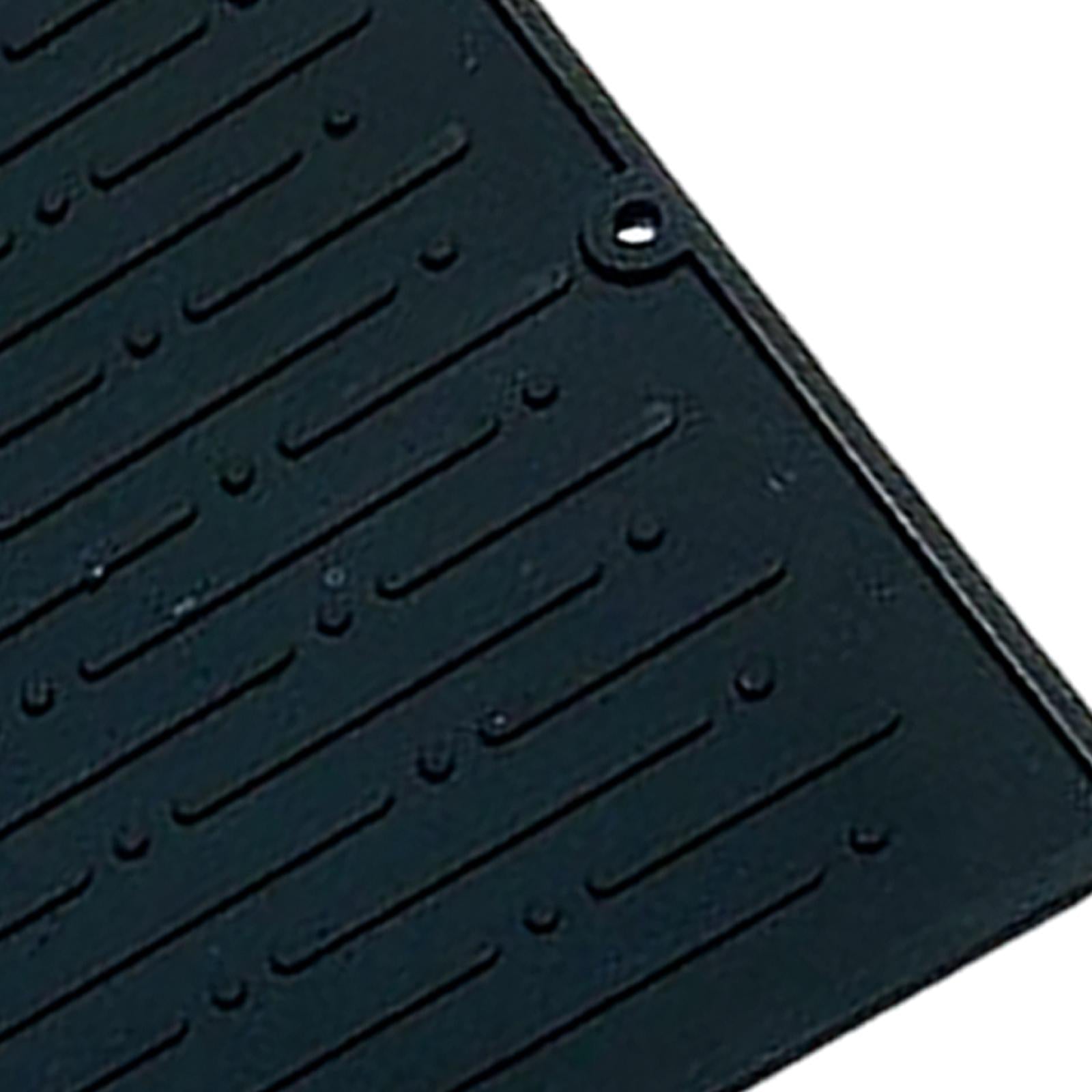 2xSilicone Drying Mat Sink Mat Rectangle Tableware Table Mat Placemat Flexible Black