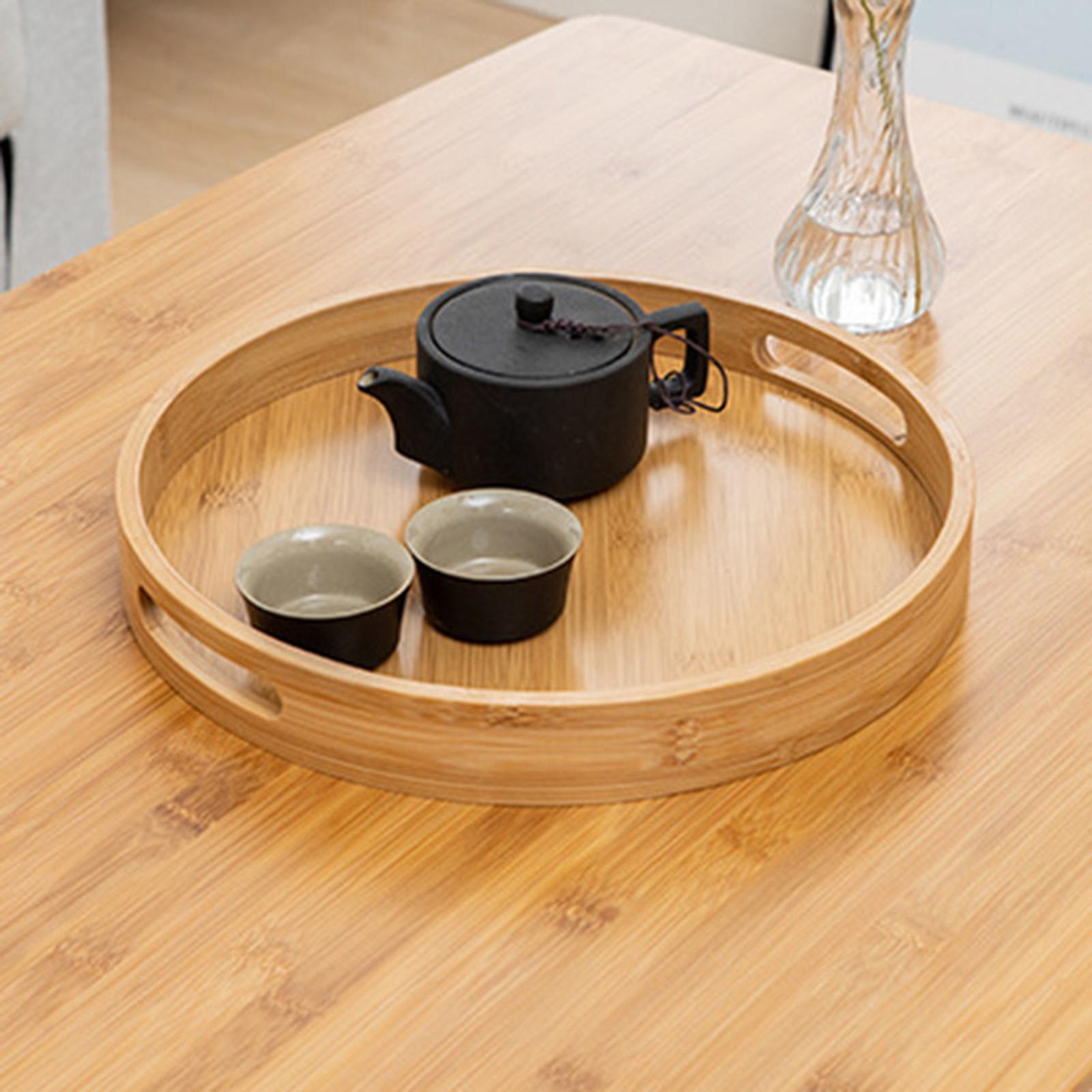 Bamboo Serving Tray Party Wedding Supplies for Living Room Dining Room Home 40x40x5CM