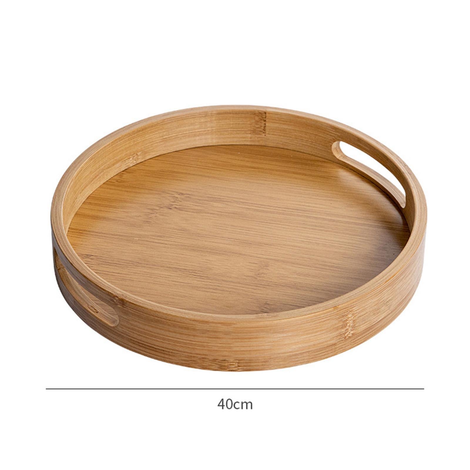 Bamboo Serving Tray Party Wedding Supplies for Living Room Dining Room Home 40x40x5CM