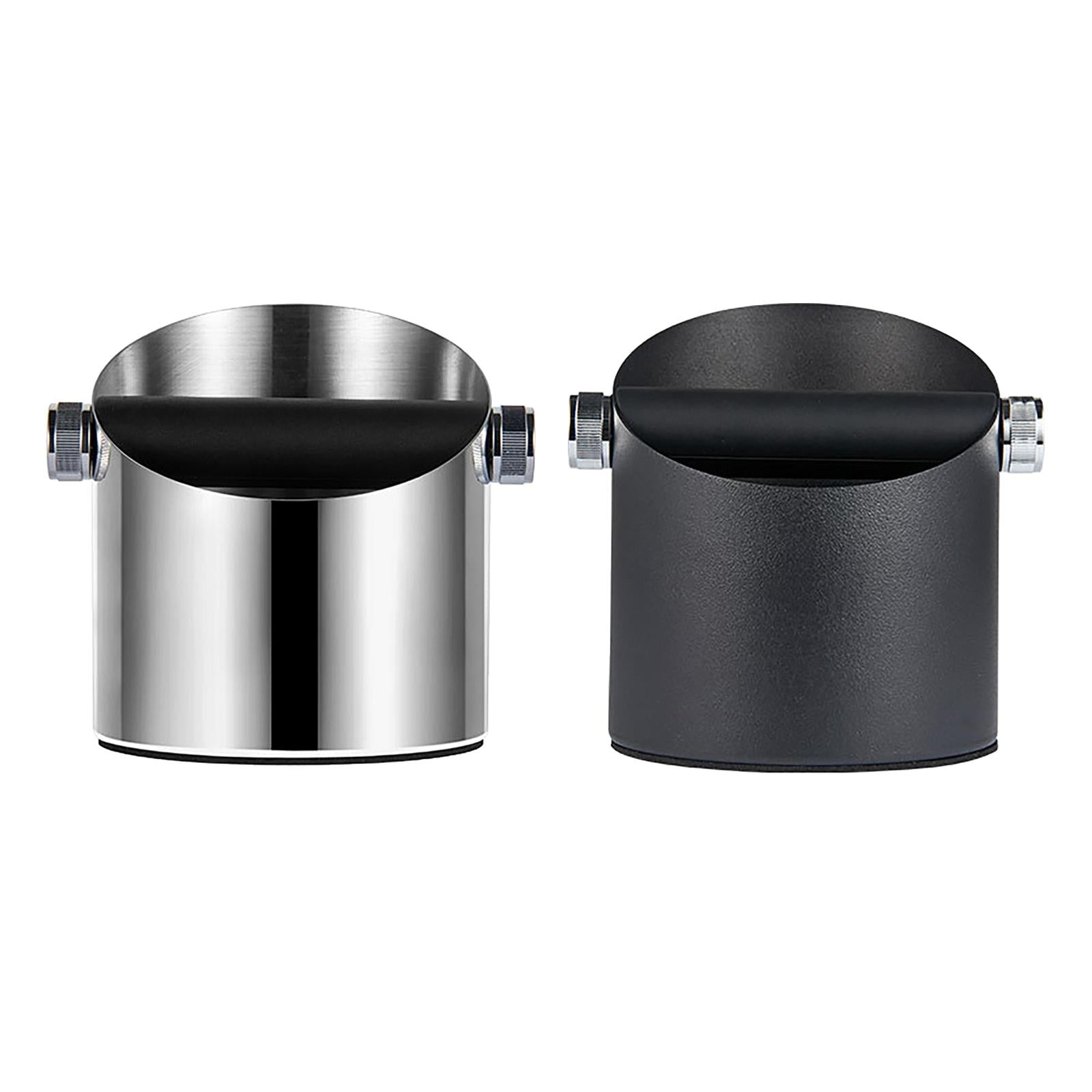 Coffee Knock Box with Removable Knock Bar for Coffee Grounds Coffee Tools Silver