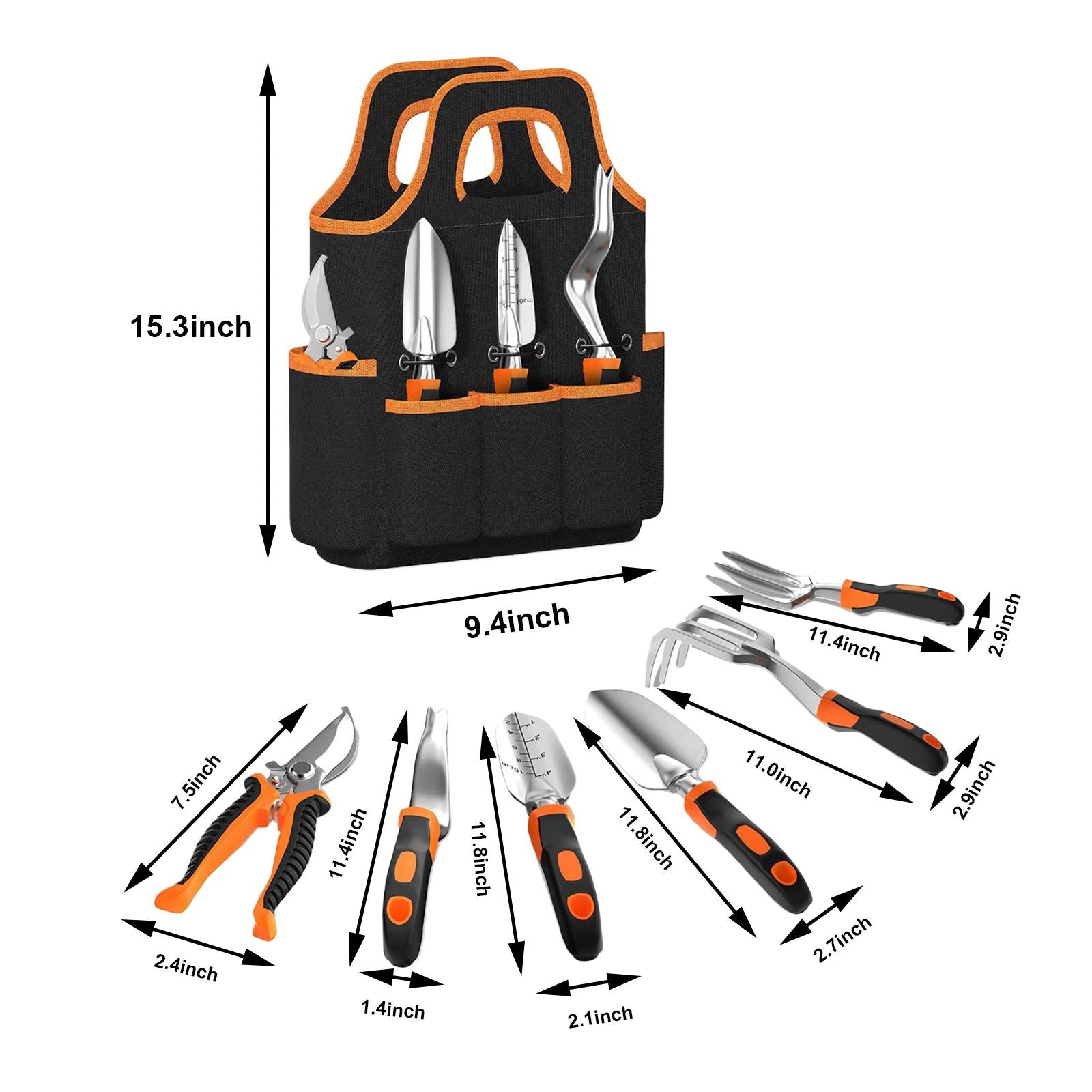 11Pcs Aluminum Alloy Garden Tools Set Hand Tool for Women