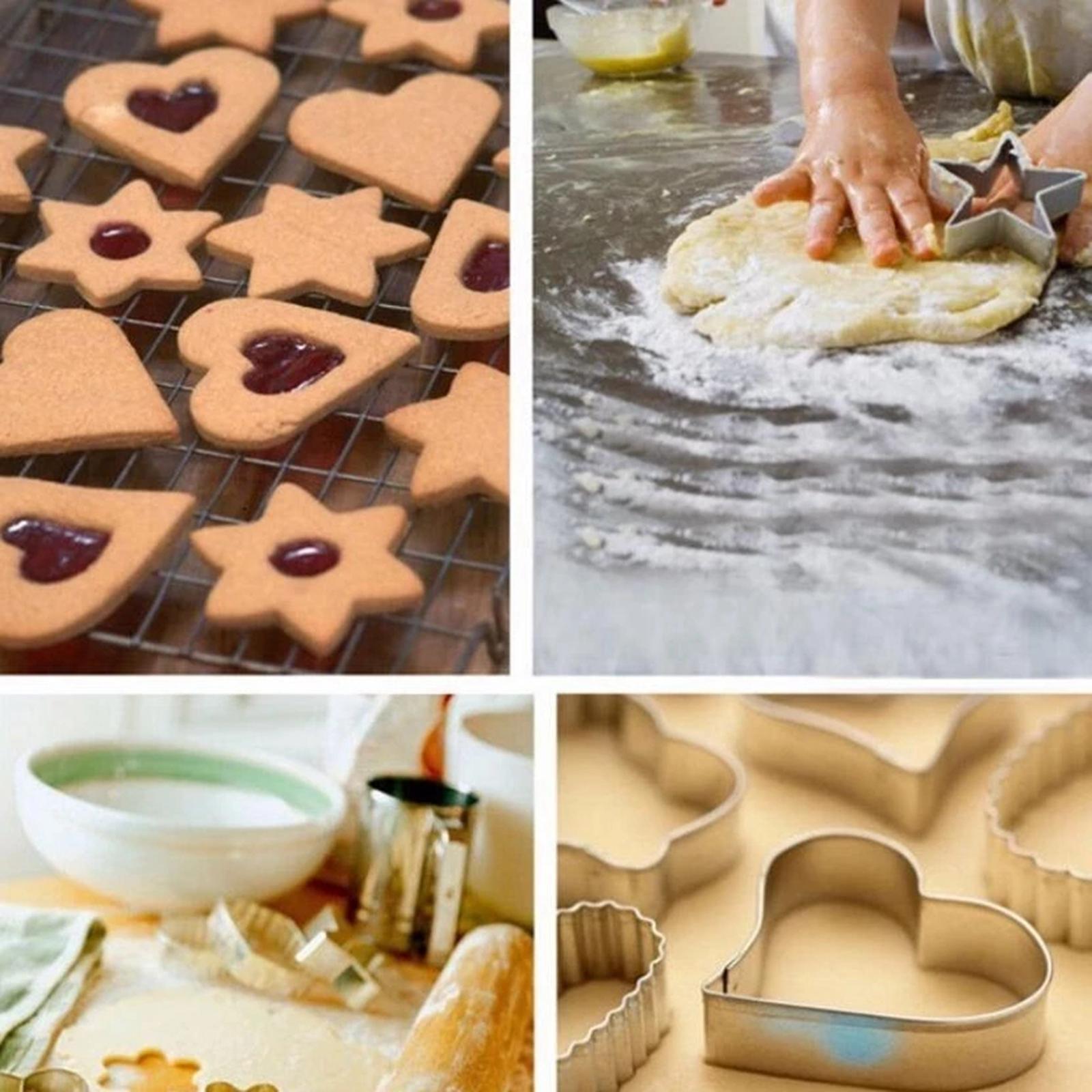 24Pcs Cookie Cutter Clay Cutter DIY Baking Tools for Kitchen Holiday Party