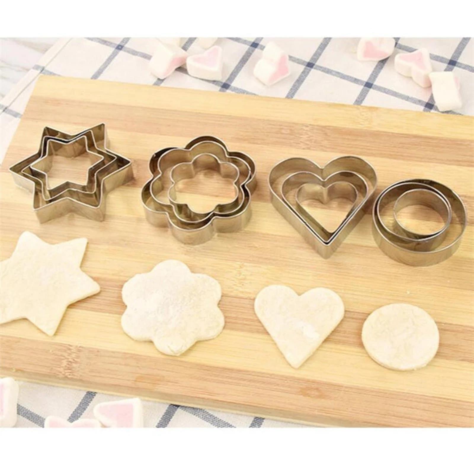 24Pcs Cookie Cutter Clay Cutter DIY Baking Tools for Kitchen Holiday Party