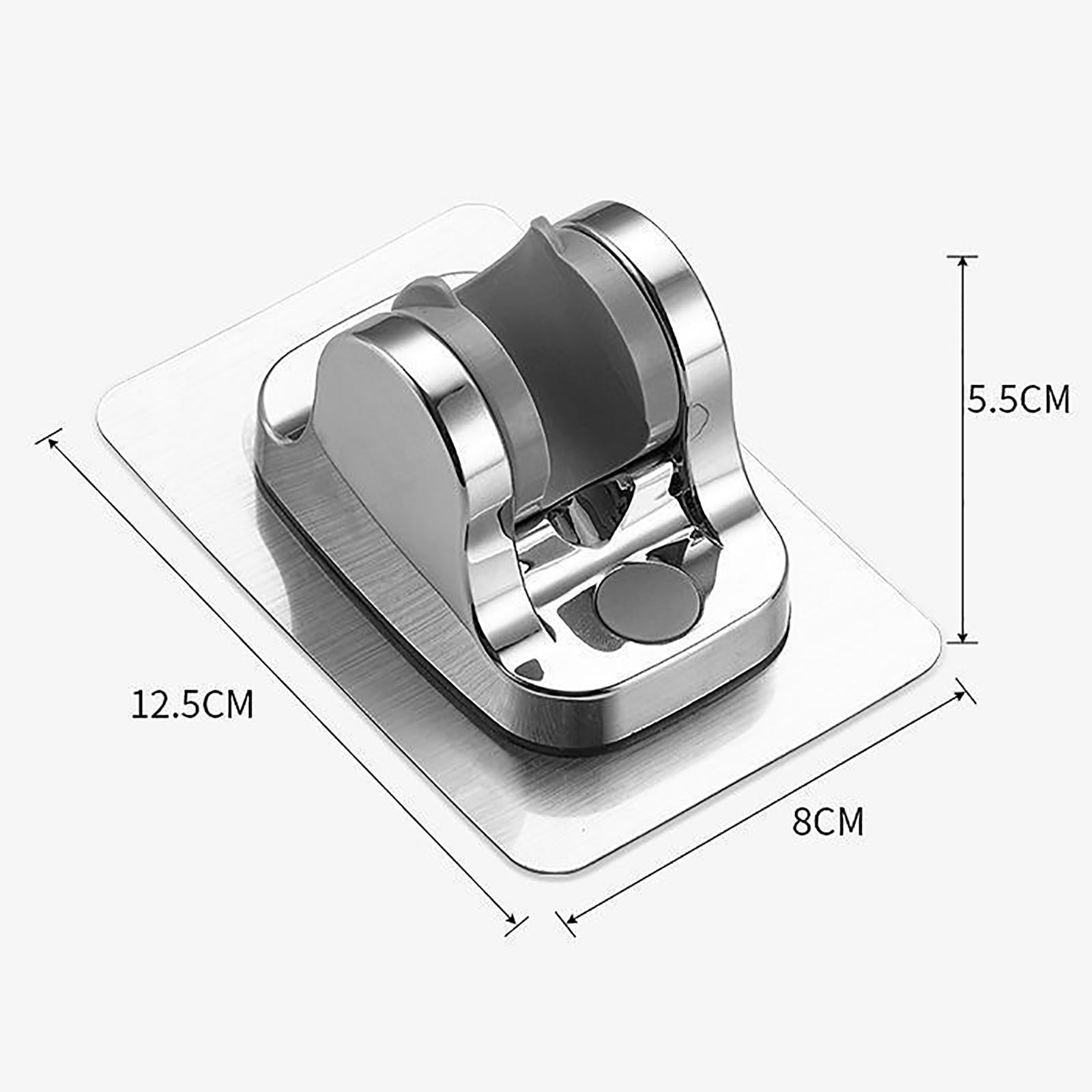 2xPunch Free Shower Head Holder Shower Arm Adapter for Restroom Home Hotel Plating