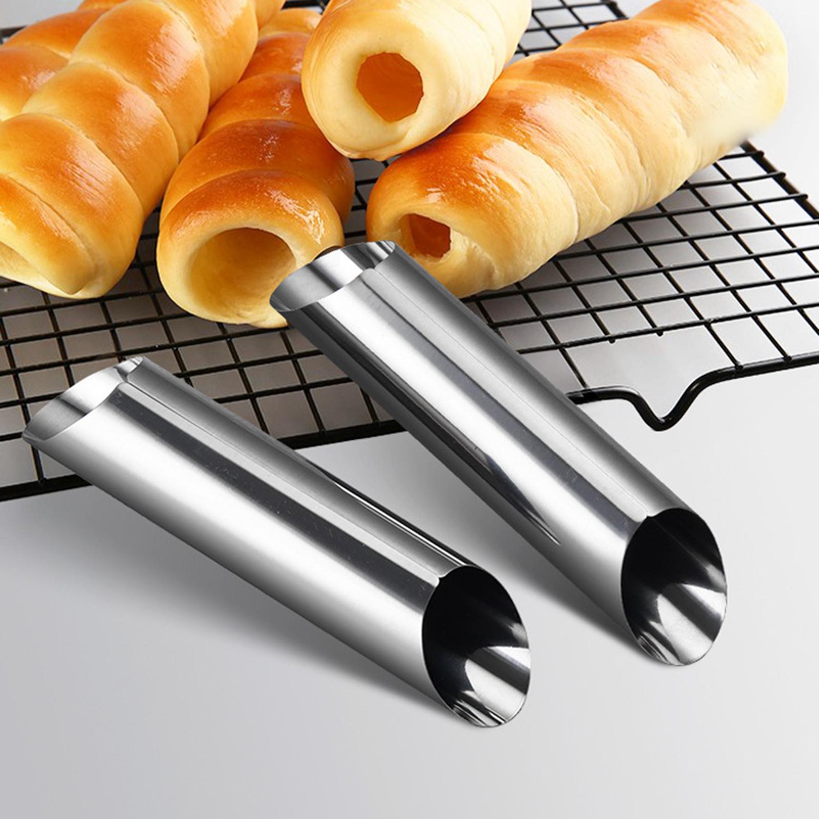 2x5 Pieces Food Grade Cannoli Form Tubes Stainless Steel for Pastry Desserts