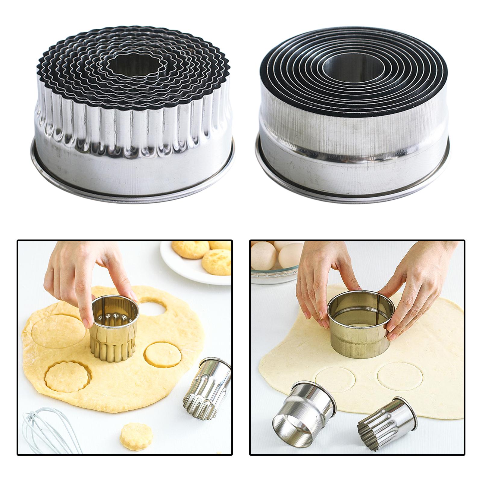 12 Pieces Dumpling Wrapper Cutter Dumpling Skin Press Mold for Home Kitchen Round Edge