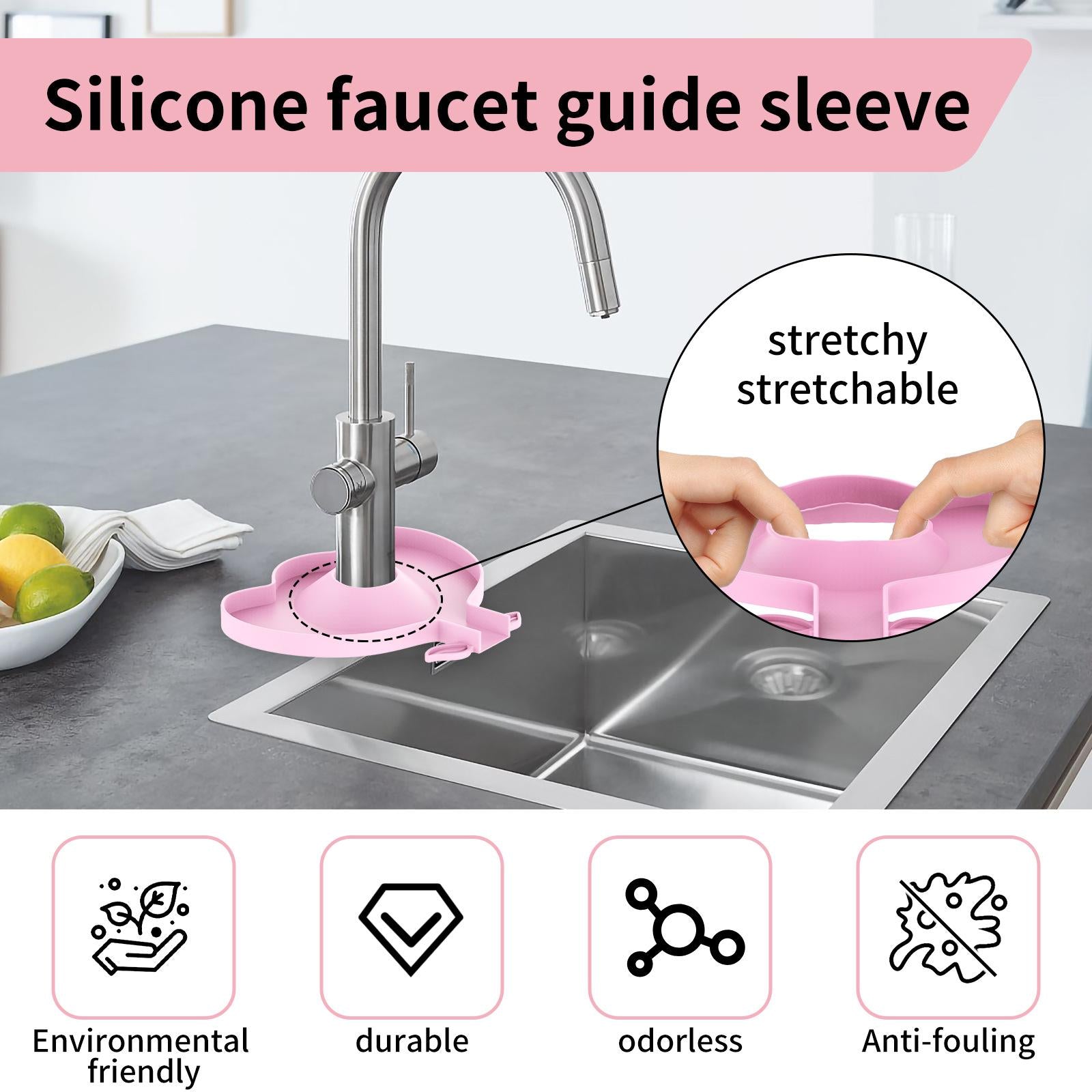 4xKitchen Faucet Splash Guard Faucet Absorbent Pad for Bathroom Yellow