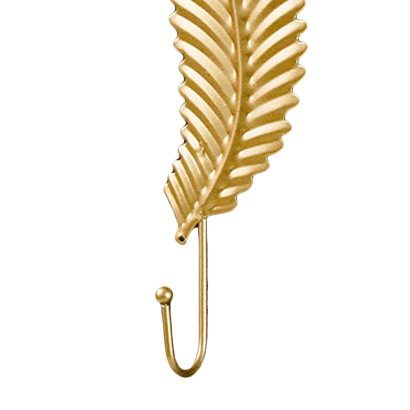 2xGold Single Prong Coat Hanger Modern Key Holder for Closet Entryway Purse Style A