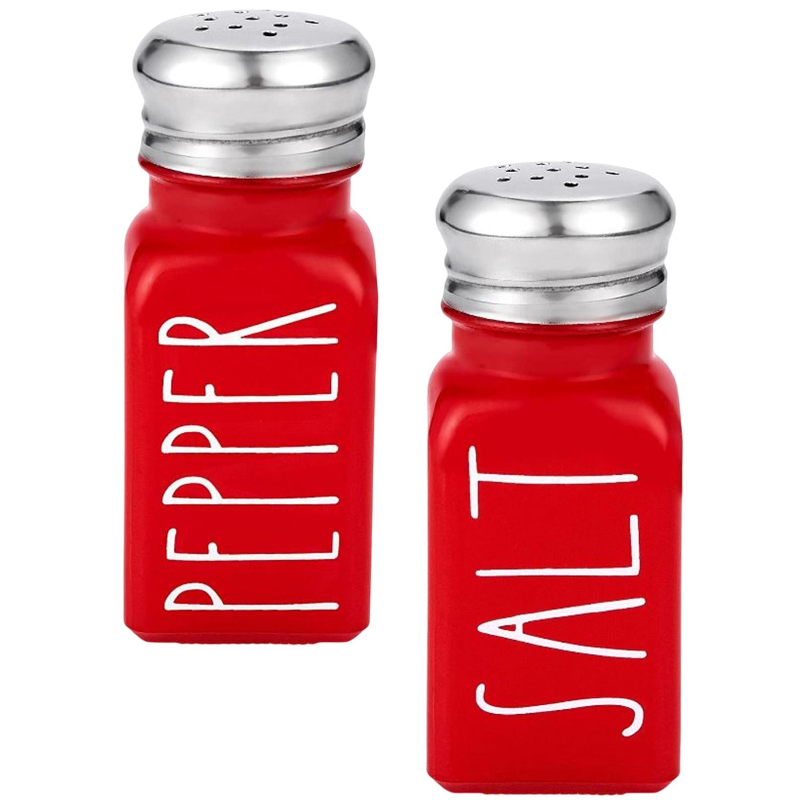 2Pcs Modern Red Salt and Pepper Shakers Set Wedding Pots Kitchen Decor